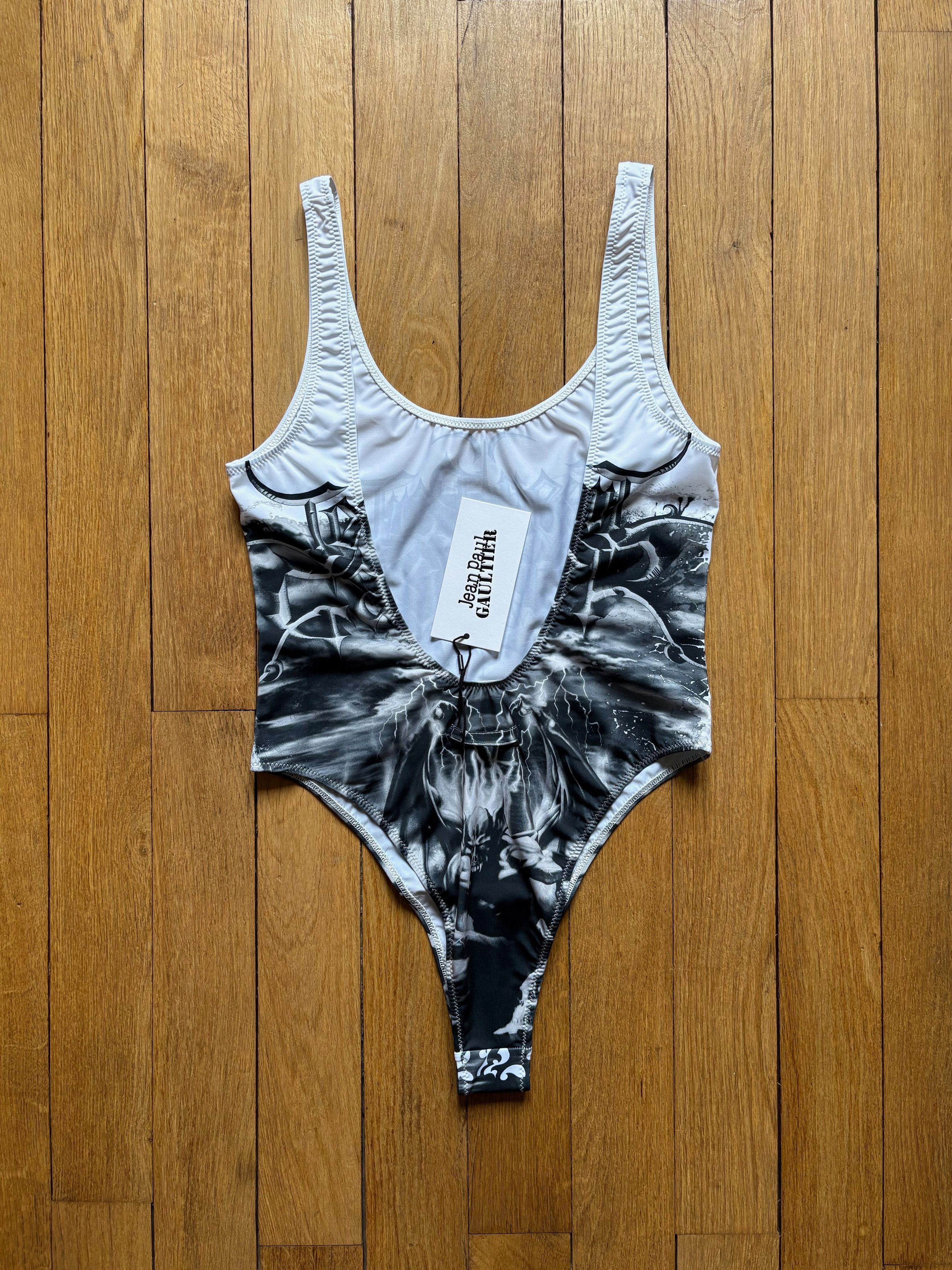 Jean Paul Gaultier Jean Paul Gaultier black diablo one piece swimsuit Size S / US 4 / IT 40 - 2 Thumbnail