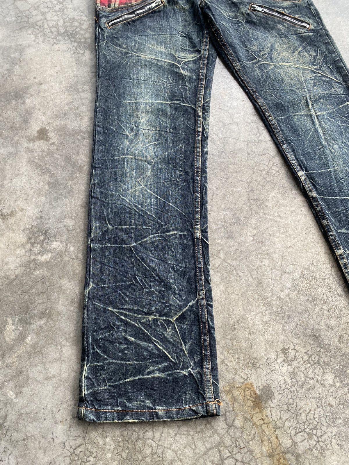 Tornado Mart Japanese Patina Bondage Mud Rusty Lightning Distressed Jeans Size US 30 / EU 46 - 13 Thumbnail