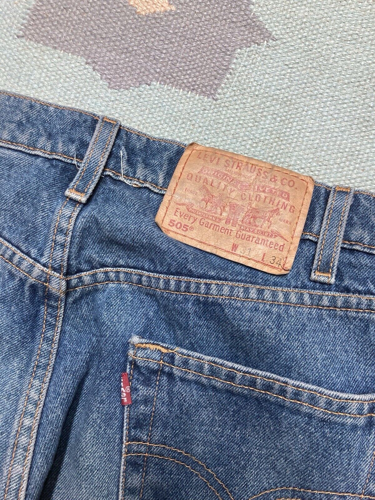 Levi's × Vintage Levi’s 505 jeans regular straight leg denim wash skate 30x33 Size US 30 / EU 46 - 3 Thumbnail