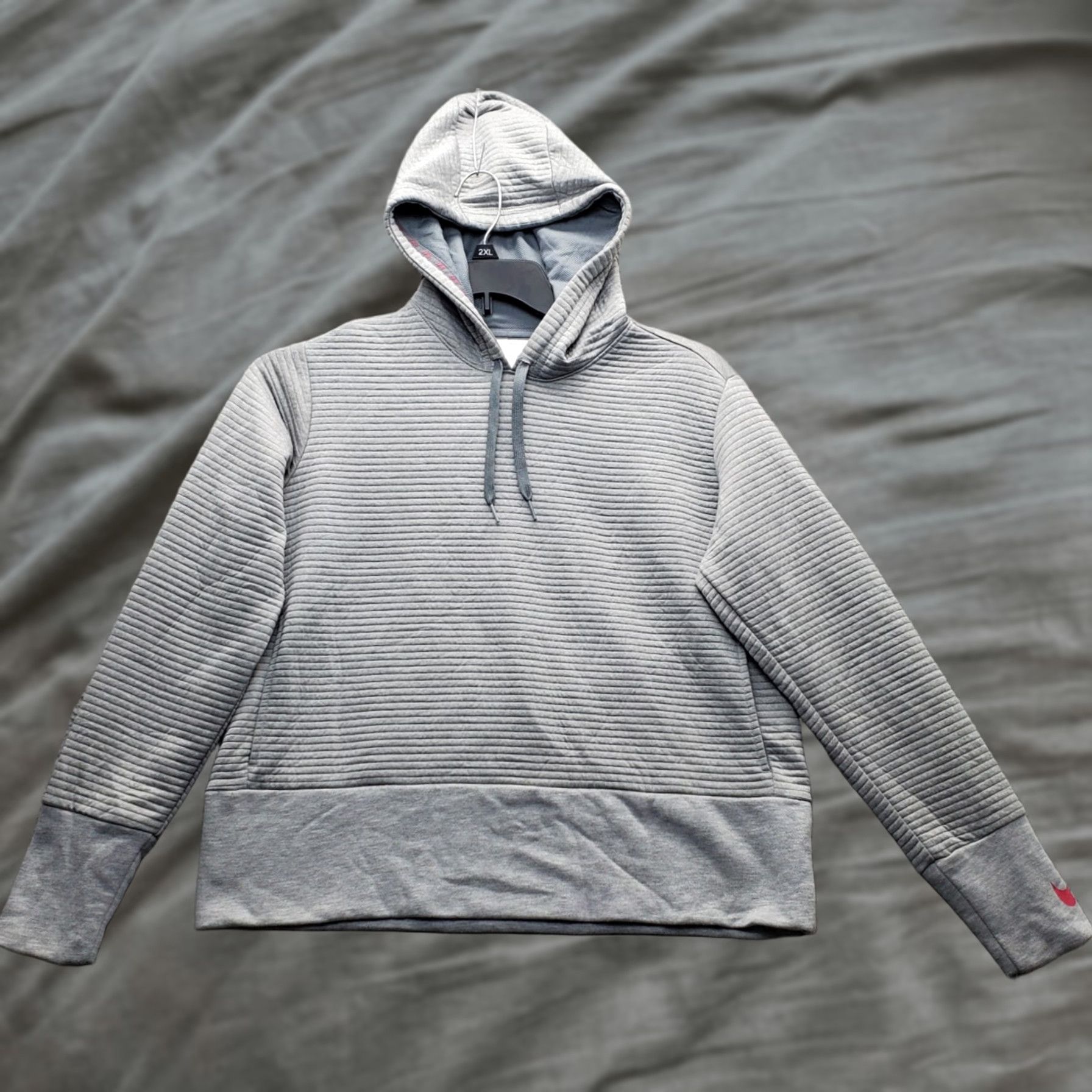 Nike Nike Dri-Fit Hoodie Womens Medium Gray Raglan Sleeve Zip? Drawstring Size M / US 6-8 / IT 42-44 - 1 Thumbnail