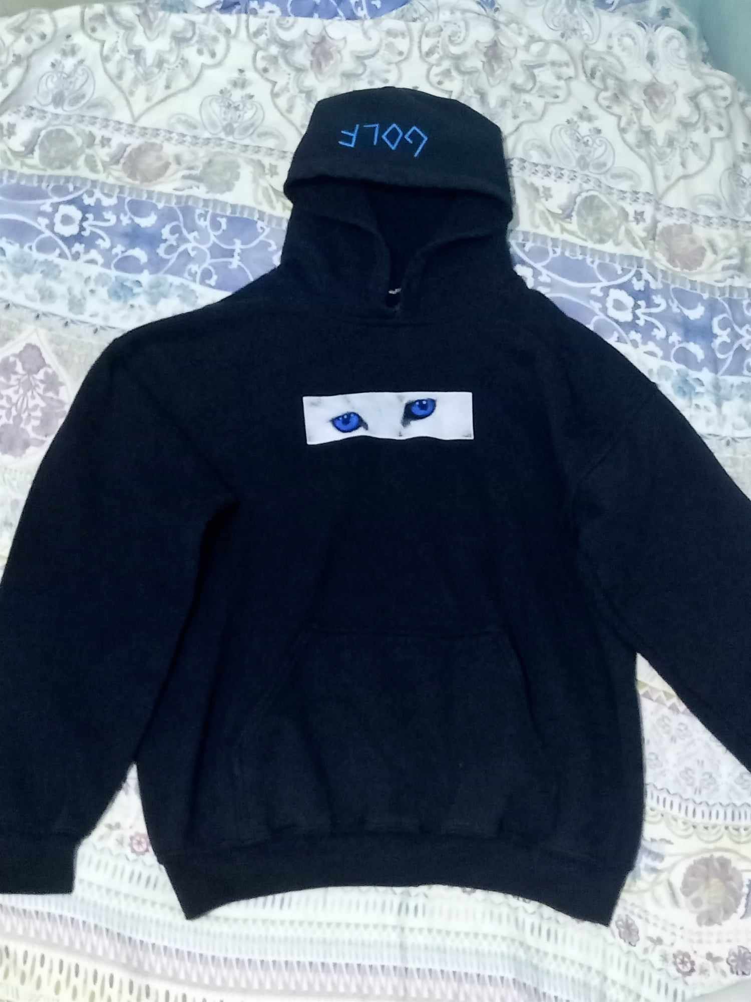 image of Golf Wang Cat Eyes Hoodie in Black, Men's (Size Medium)