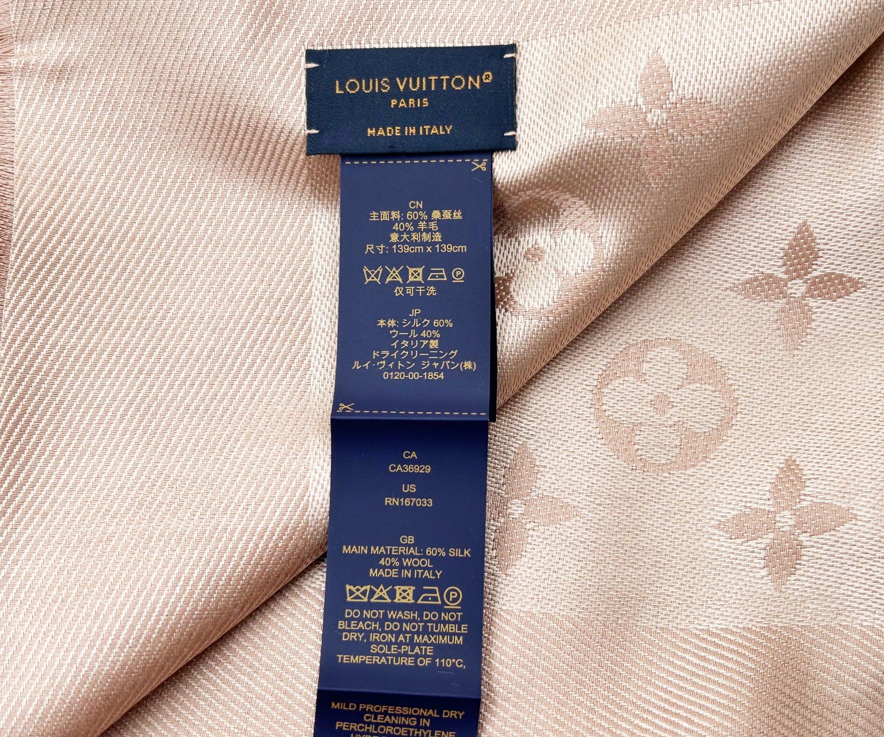 Louis Vuitton Louis Vuitton New Baby Pink Chale Monogram Shawl Scarf Size ONE SIZE - 3 Thumbnail