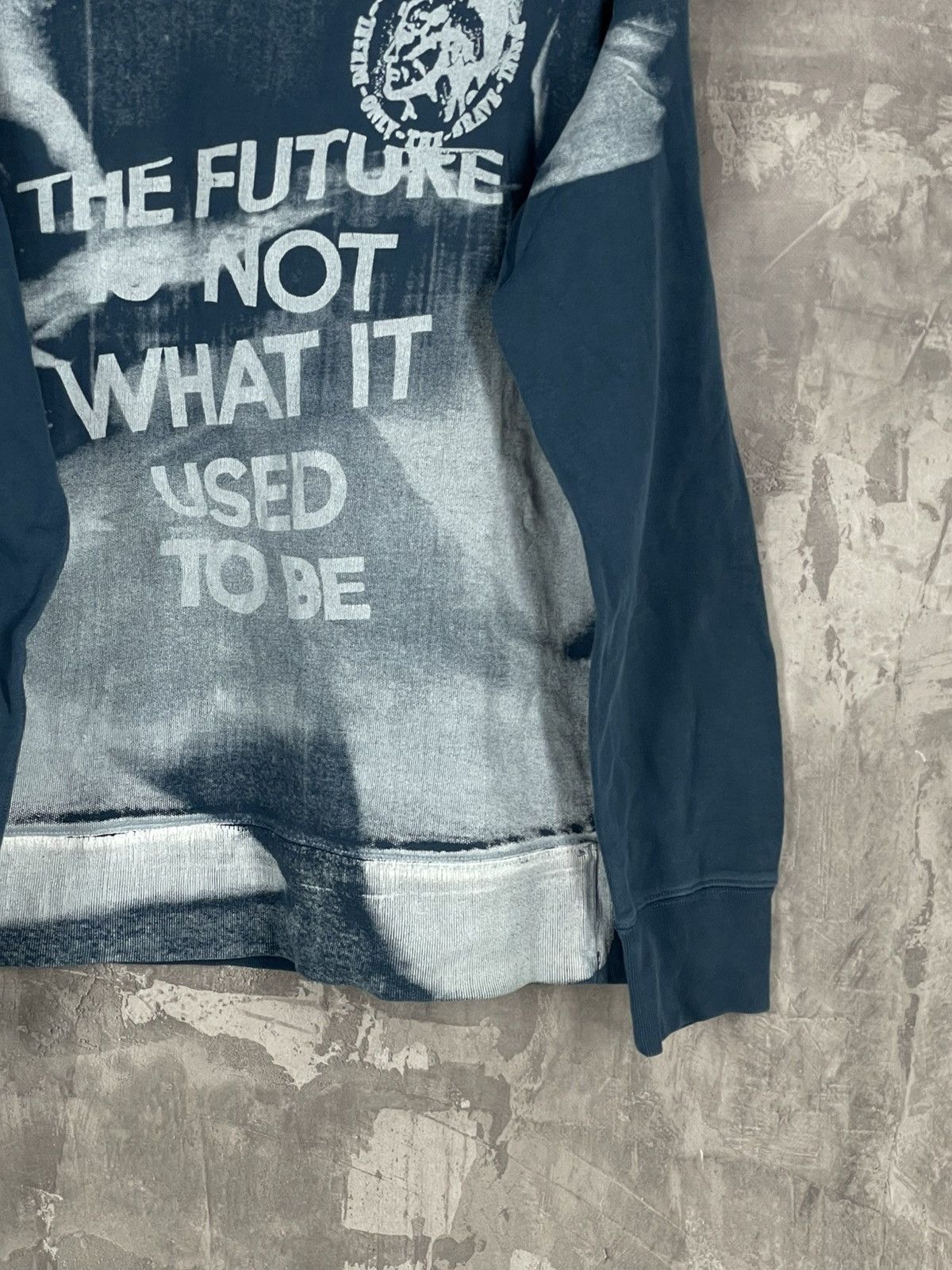 Diesel × Japanese Brand × Vintage Y2K Diesel The Future Is Not What It Used To Be Hoodie Size US M / EU 48-50 / 2 - 6 Thumbnail