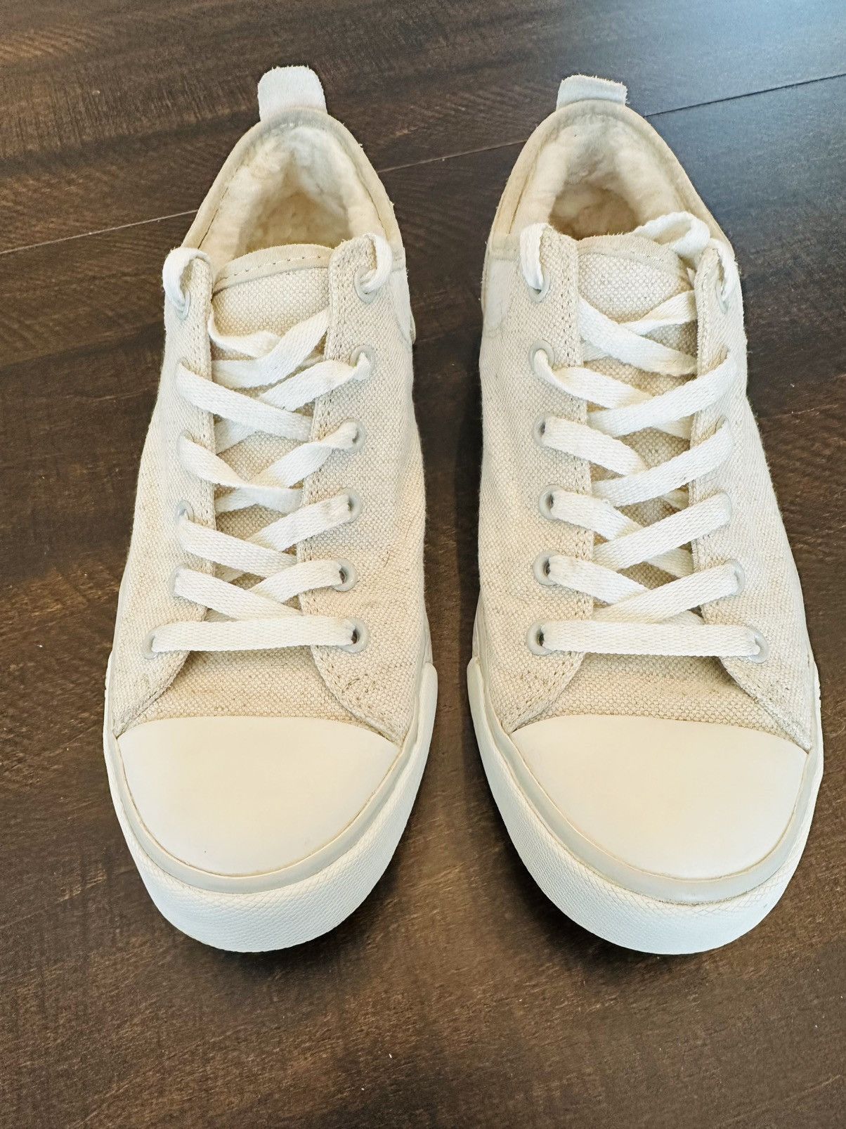 Ugg UGG Evera Cream Color Canvas Sheepskin Lined Shoes-Size 6.5 Size US 6.5 / IT 36.5 - 1 Thumbnail