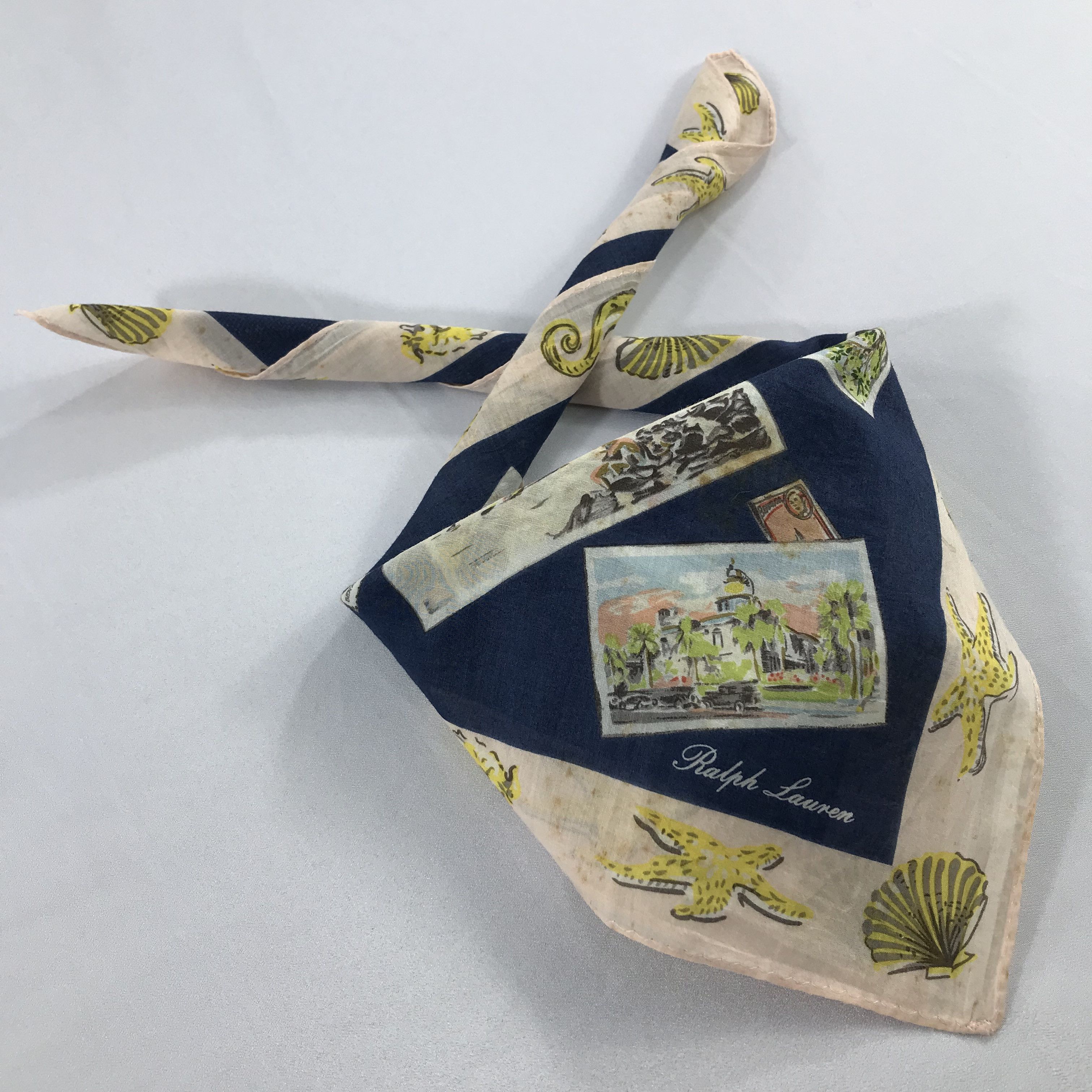 Ralph Lauren × Vintage Ralph Lauren Bandana / Handkerchief / Neckerchief - S2154 Size ONE SIZE - 4 Thumbnail