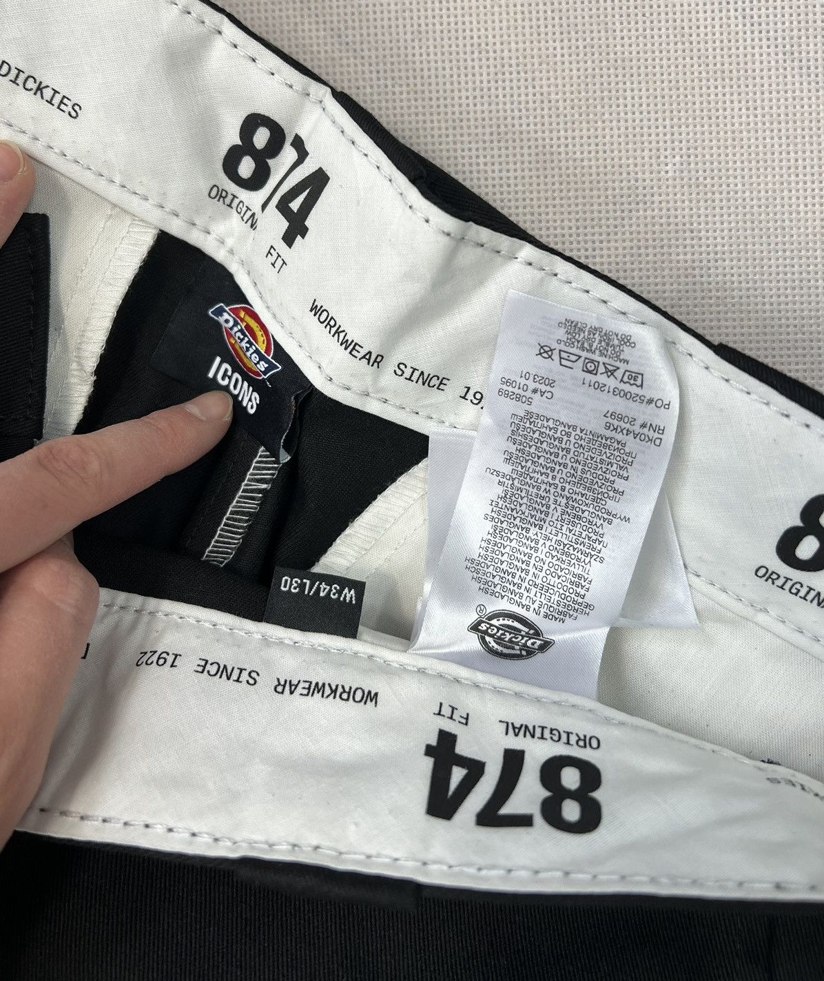 Dickies Pants Dickies 874 Original Fit Black Classic Size US 34 / EU 50 - 4 Thumbnail