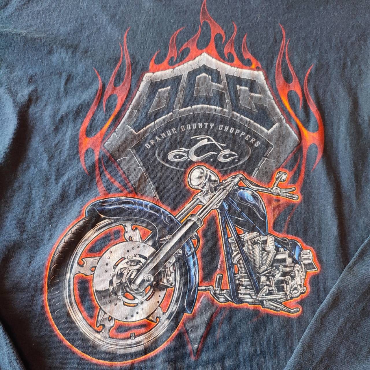 Harley Davidson × Vintage × West Coast Choppers Orange County Choppers Long Sleeve Shirts Size US XL / EU 56 / 4 - 5 Thumbnail