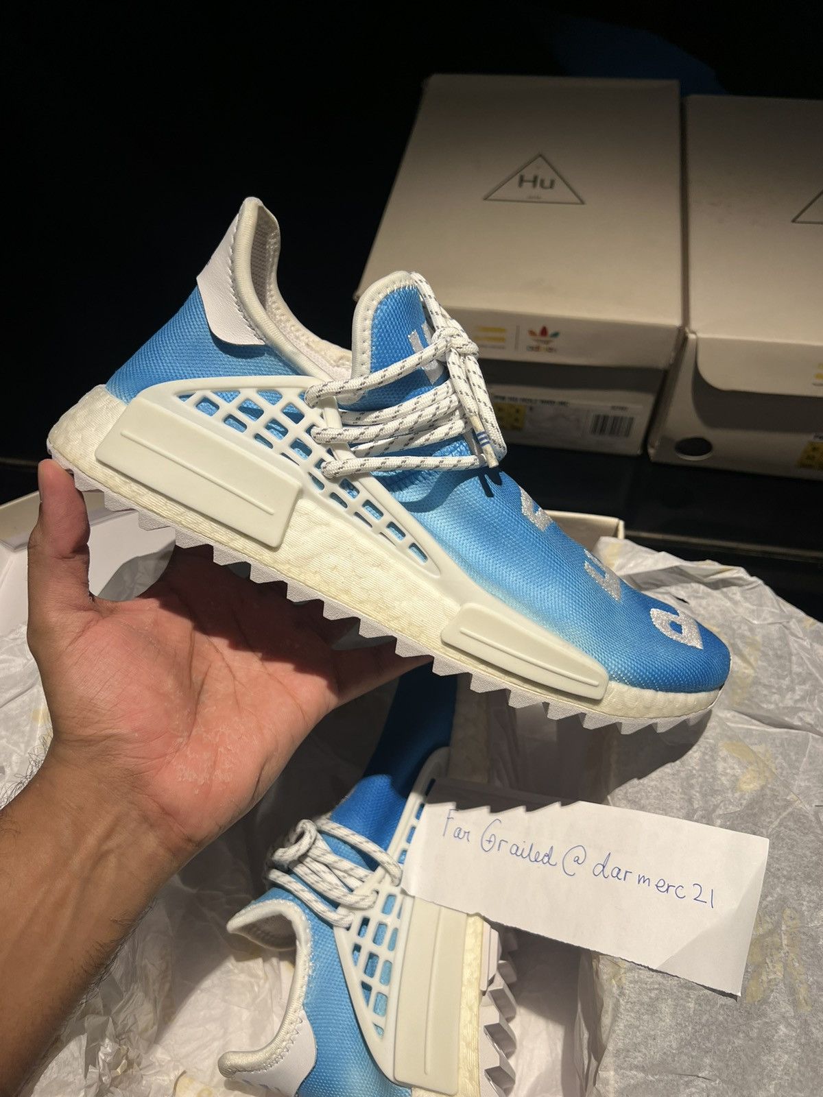 Adidas × Pharrell Adidas Human Race Pharrell China Blue Size US 8.5 / EU 41-42 - 3 Thumbnail