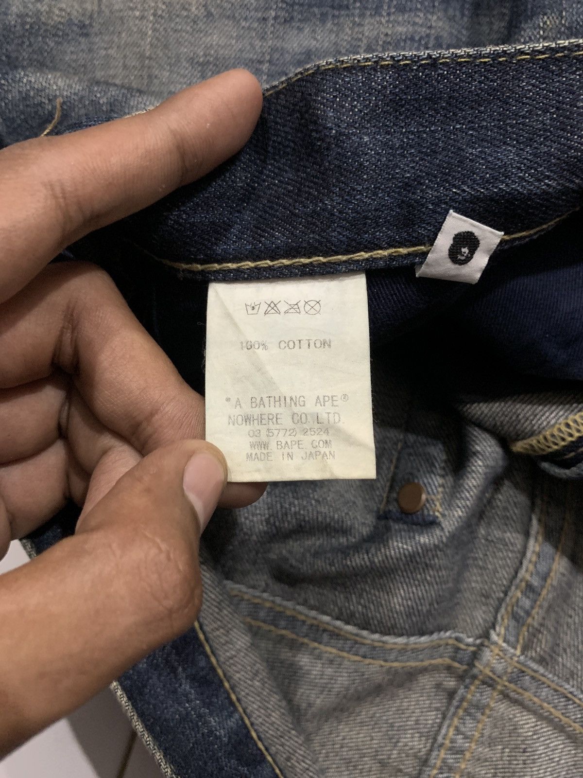 Bape Vintage OG Bape A Bathing Ape Multi Logo Jeans Size US 33 - 14 Thumbnail