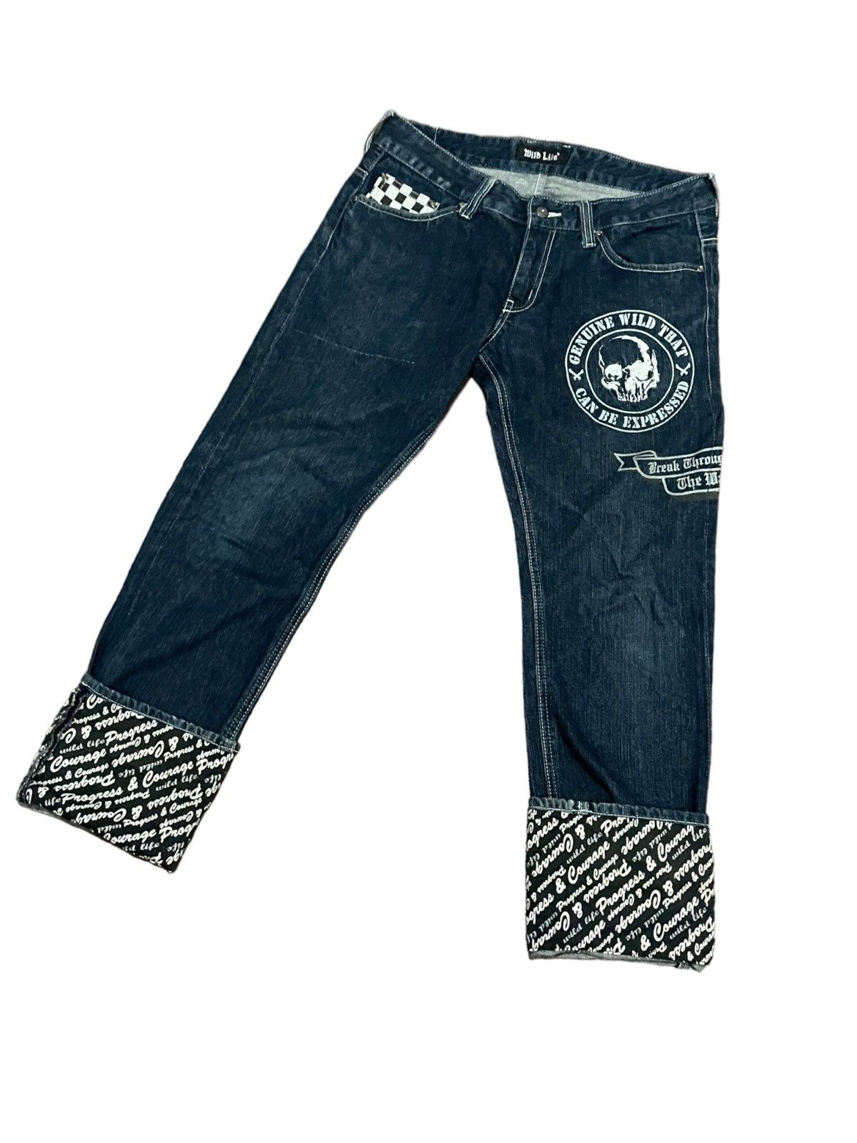 If Six Was Nine × Japanese Brand Japanese Wild Life Skull Jeans Size US 34 / EU 50 - 9 Thumbnail