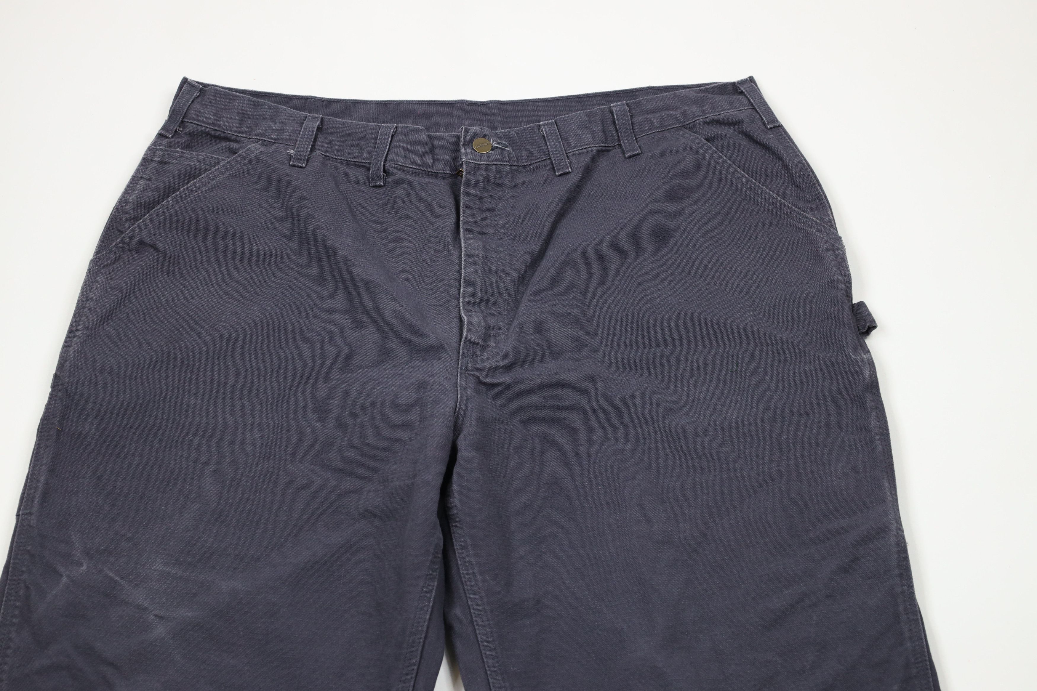 Carhartt × Vintage Vintage Carhartt Out Wide Leg Canvas Dungaree Pants Gray Size US 44 / EU 60 - 2 Thumbnail