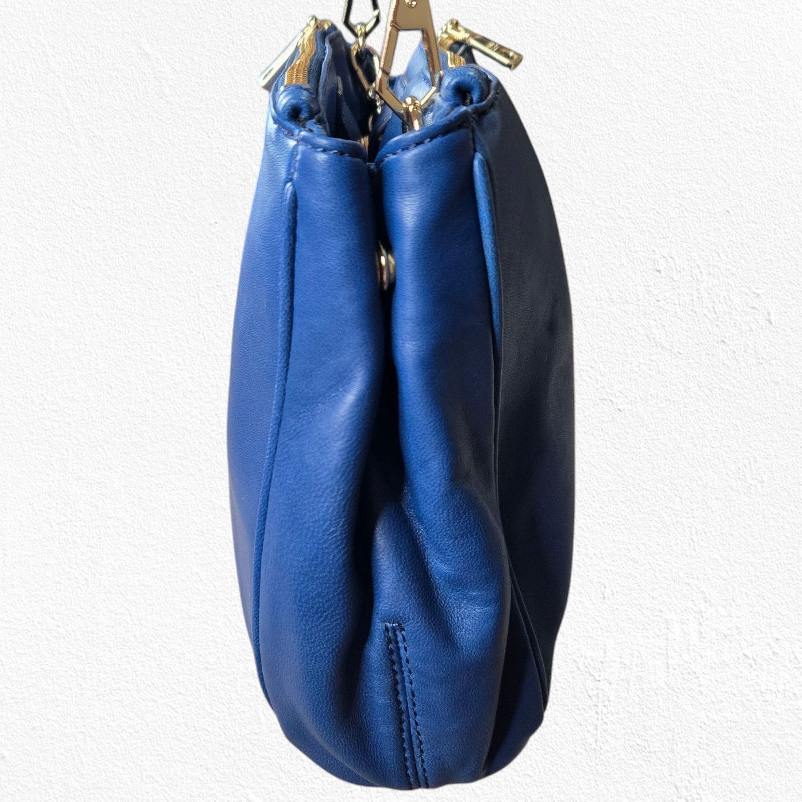 DKNY DKNY Blue Leather Crossbody Bag Adjustable Strap Size ONE SIZE - 9 Thumbnail