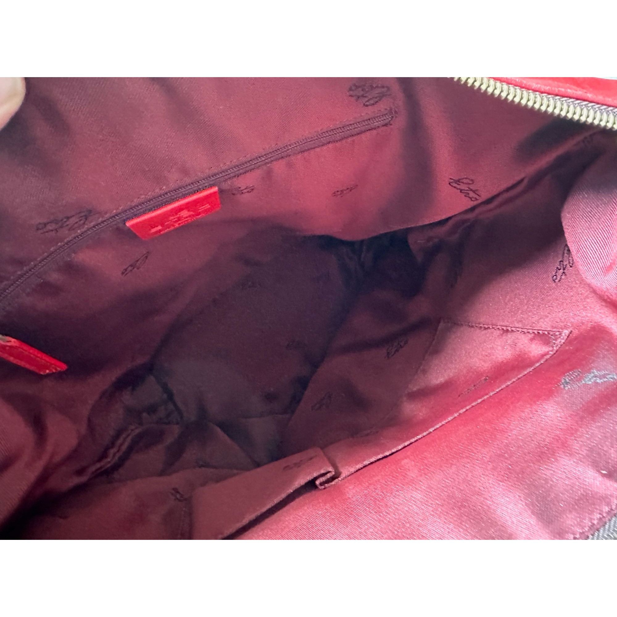 Etro ETRO Milano Limited Edition Red Leather and Coated Paisley C Size ONE SIZE - 13 Thumbnail