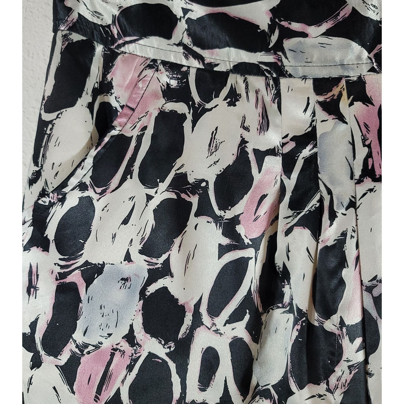 Harve Benard Harve Benard Pink Black Geo Print A-Line Knee Length Skirt 8 Size 30" / US 8 / IT 44 - 2 Thumbnail