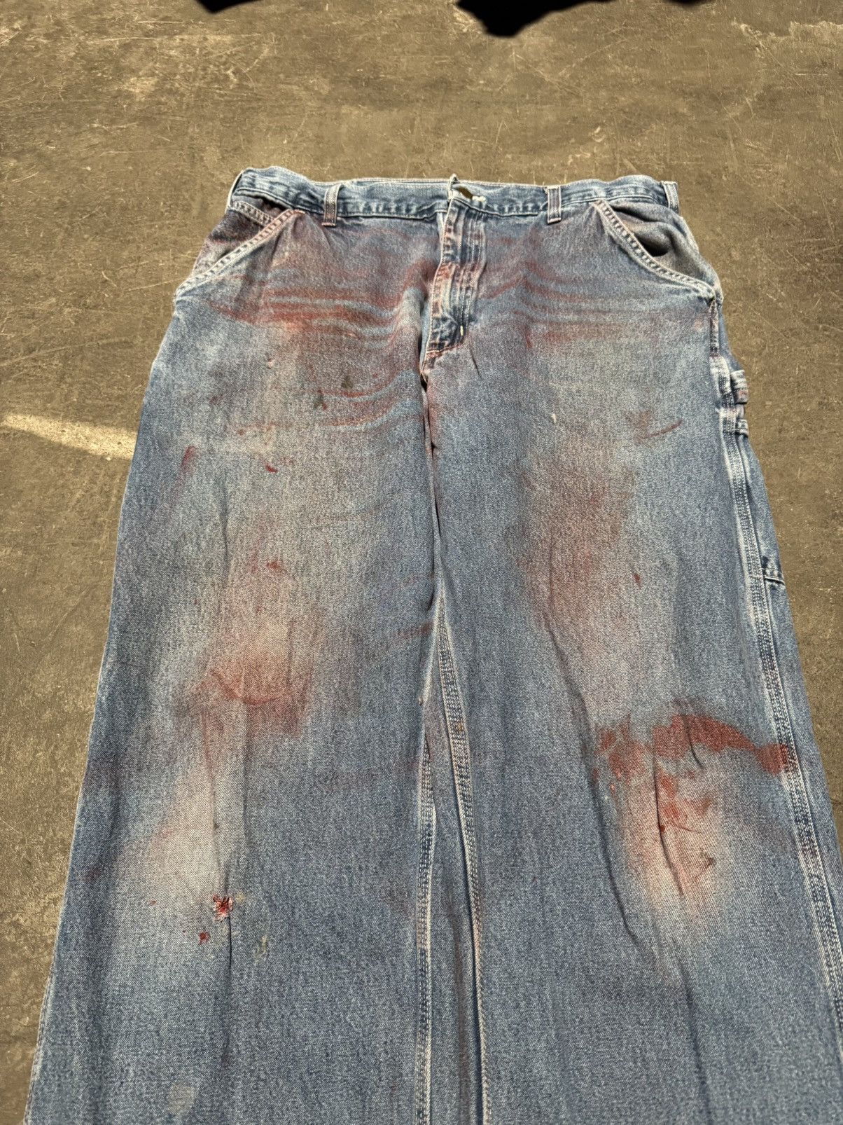 Carhartt × Vintage Vintage Distressed Carhartt Denim Carpenter Jeans Size 36x34 Size US 36 / EU 52 - 4 Thumbnail