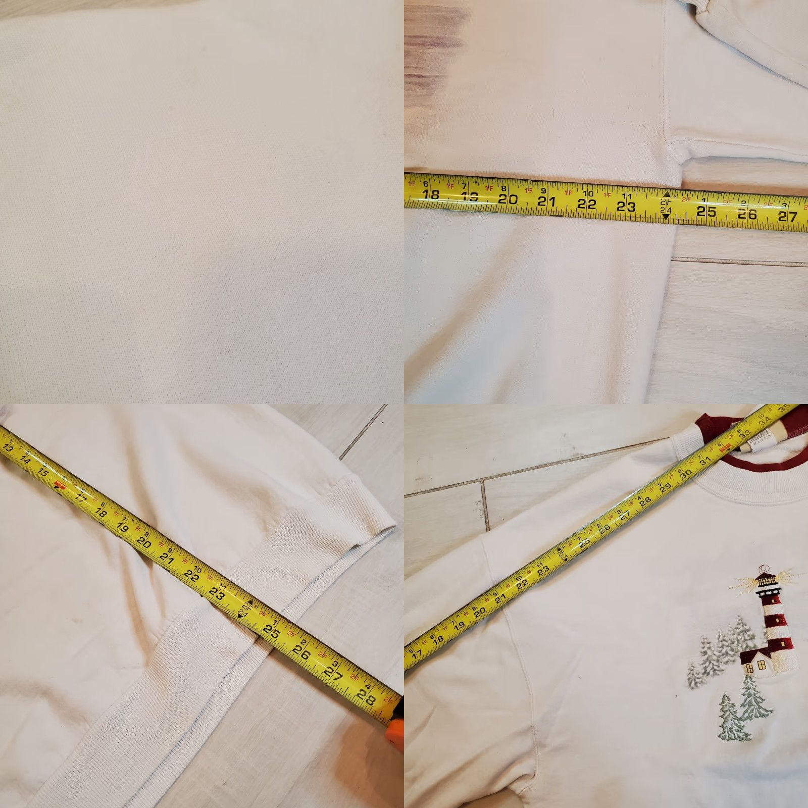 Vintage VINTAGE Morning Sun Sweatshirt Unisex Adults XL White 1990s Top Stitch Light House Crewneck Size US XL / EU 56 / 4 - 8 Thumbnail