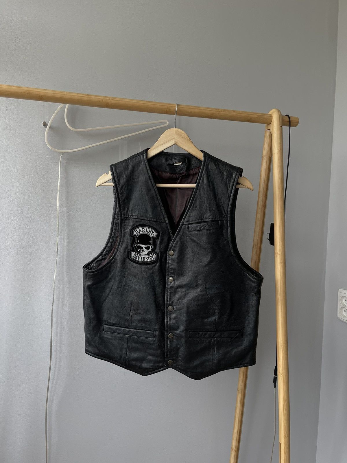 Vintage Harley hot Davidson leather vest