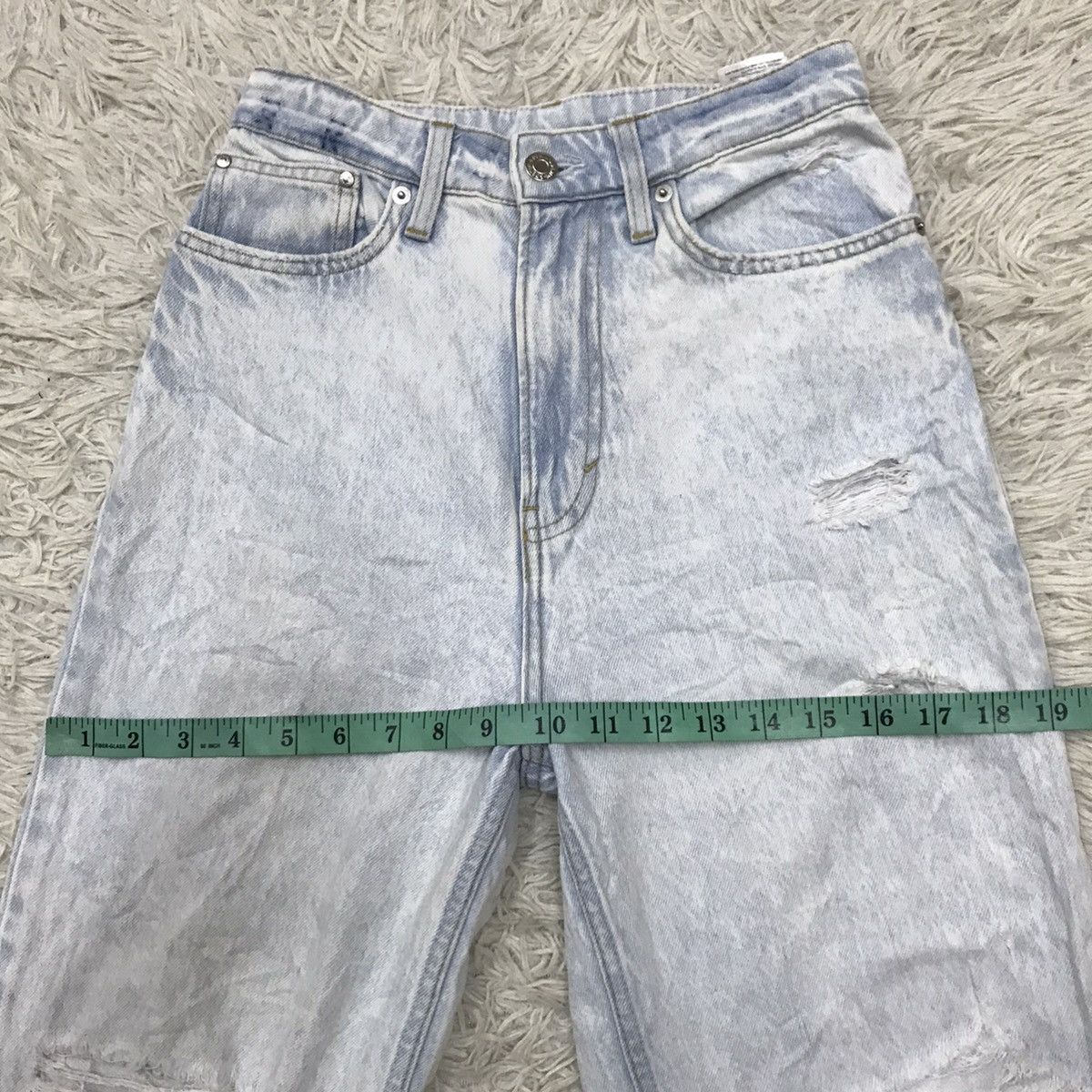 H&M H&M Loose Straight Distressed Baggy Jeans Size 24" / US 00 / IT 34 - 13 Thumbnail