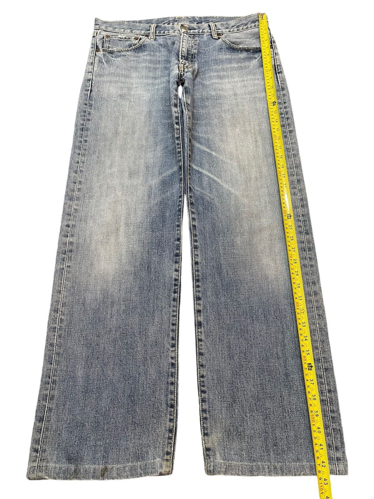 Uniqlo Vintage Y2K Japanese Uniqlo Blue Faded Wash Wide Leg Baggy Size US 36 / EU 52 - 12 Thumbnail