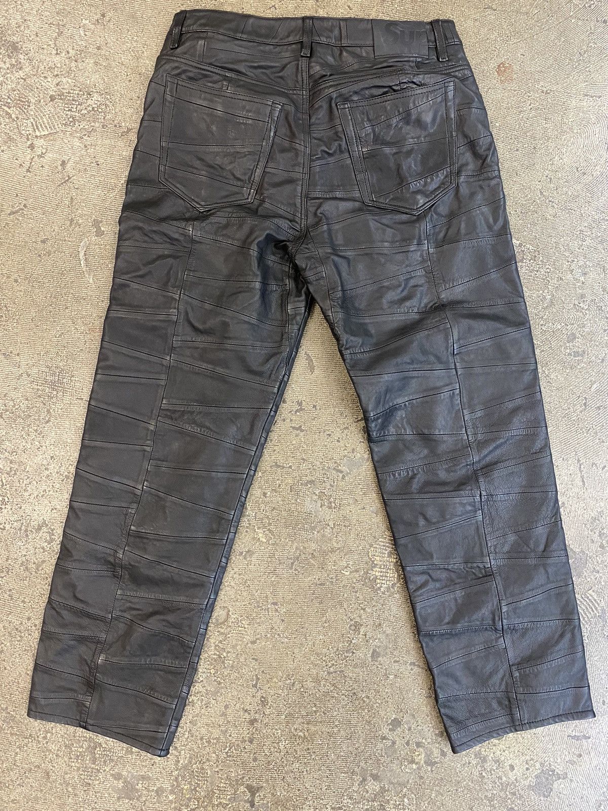 Supreme Patchwork Leather 5 Pocket Jean