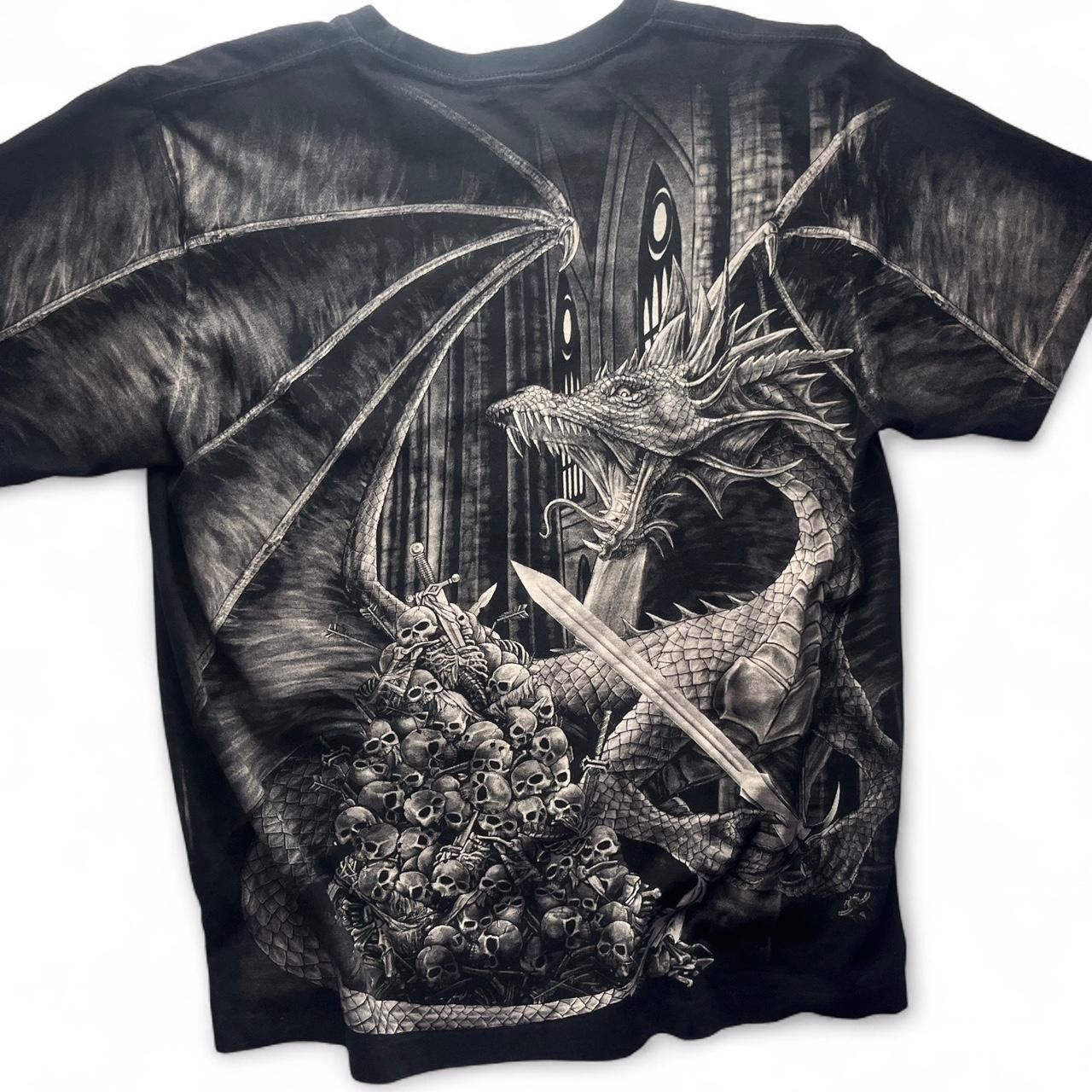 Liquid Blue 💫🌹90S RARE LIQUID BLUE DRAGON ALL OVER PRINT T SHIRT Y2K Size US S / EU 44-46 / 1 - 2 Thumbnail