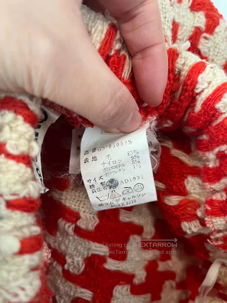 Comme des Garcons Comme des Garcons size F Orange tartan, chunky knit skirt Size 25" / US 0 / IT 36 - 6 Thumbnail
