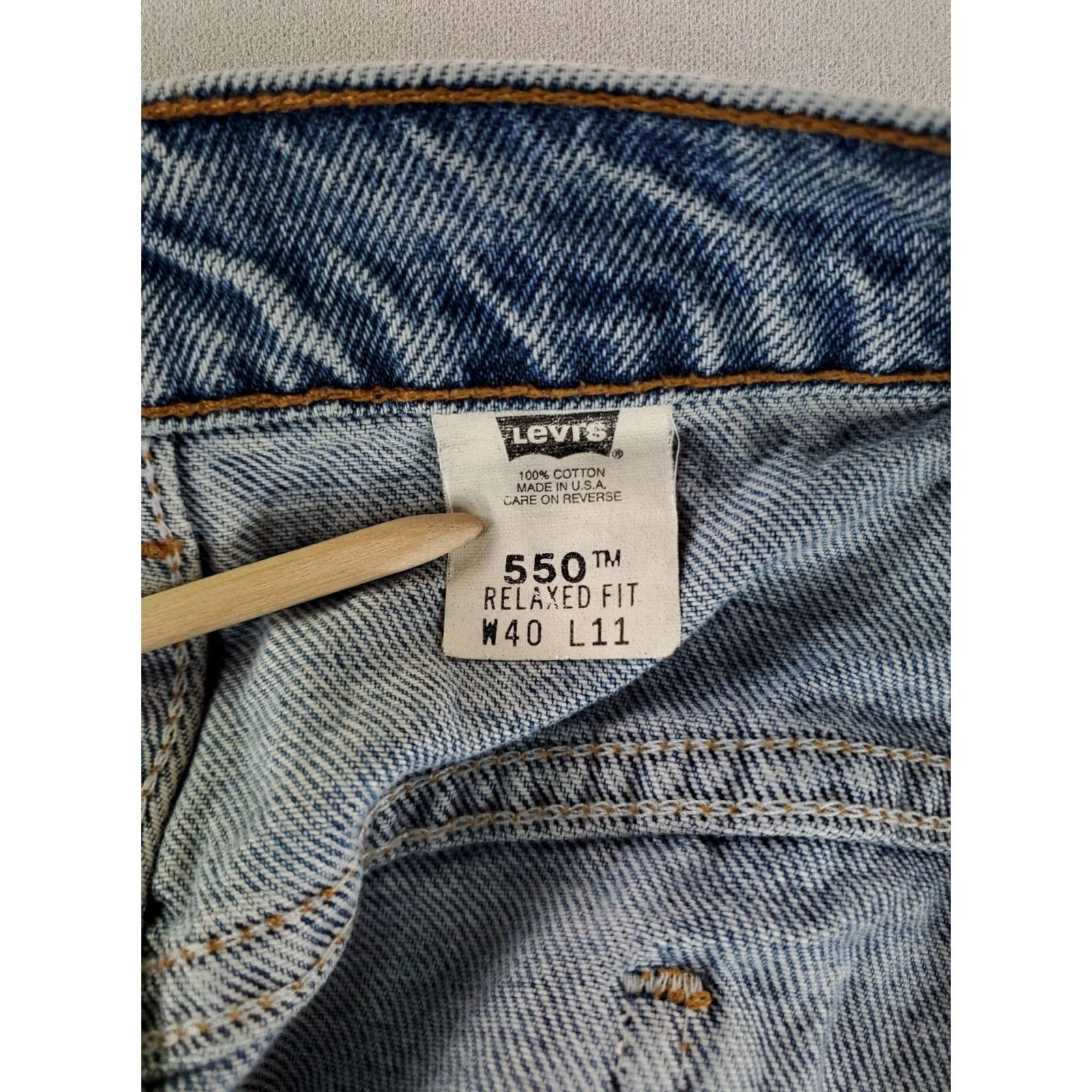 Levi's VINTAGE Levi's 550 Jorts Blue Mens 40 Regular 10.5 Inseam Relaxed Jeans Shorts 90s WW? Size US 38 / EU 54 - 5 Thumbnail