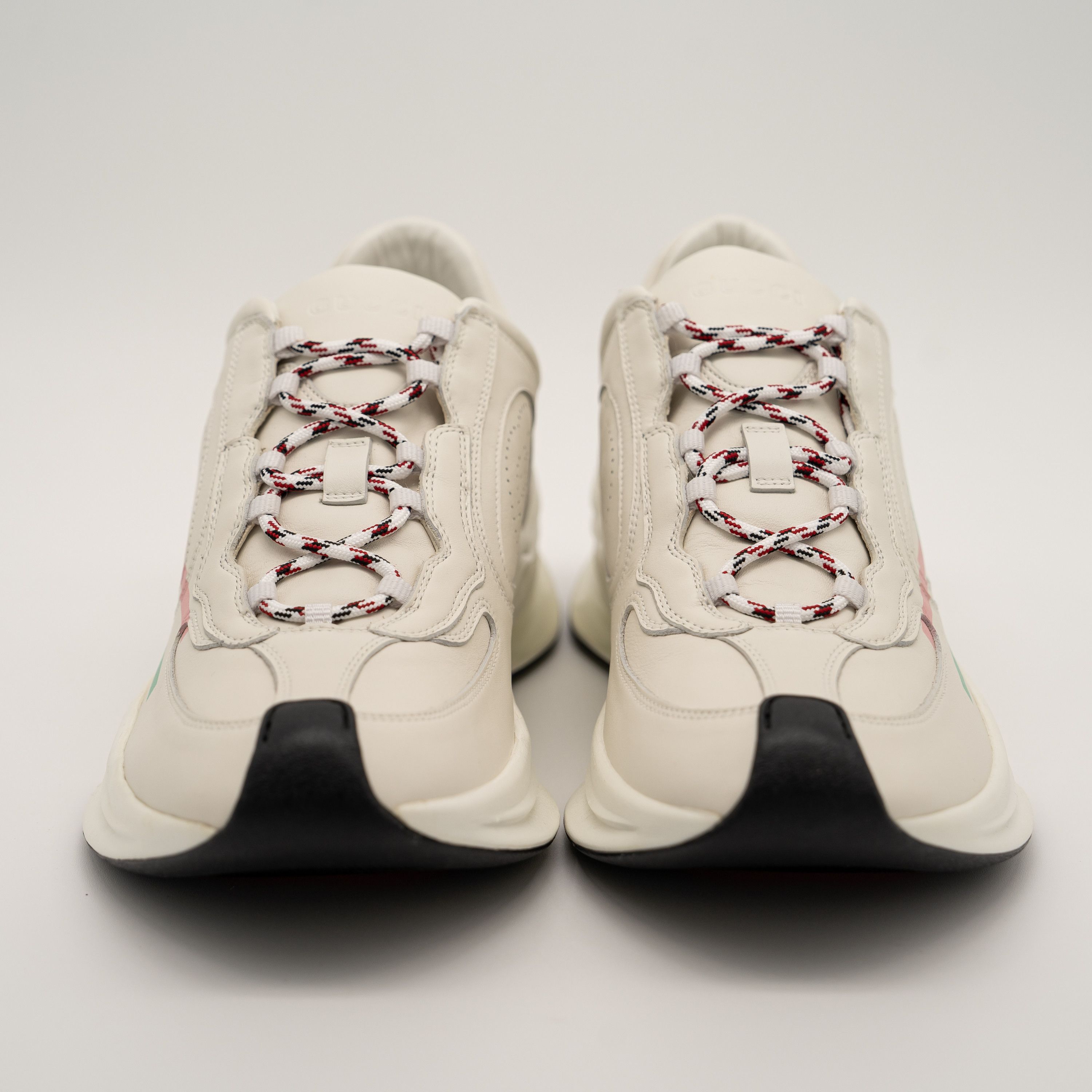Gucci 41eu 11 us Gucci Run Sneaker White Pink Turquoise Leather GG Size US 11 / IT 41 - 2 Thumbnail