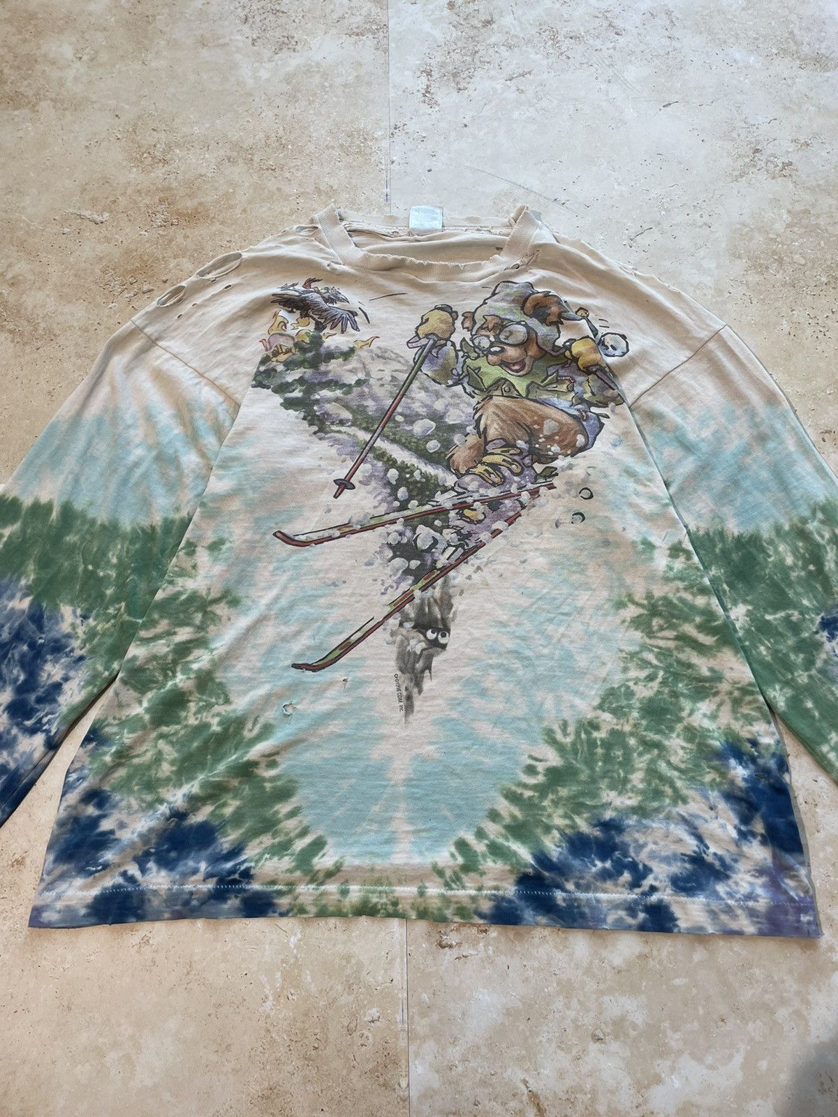 Band Tees × Grateful Dead × Vintage Vintage Grateful Dead Band Tour Tshirt Tie Dye Size US XL / EU 56 / 4 - 3 Thumbnail