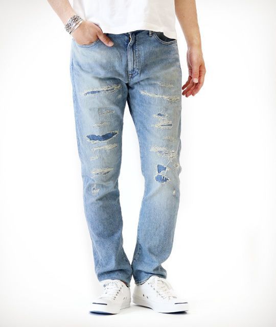 Japan Blue Japan Blue Beverly Tapered Ripped Jean Size US 32 / EU 48 - 1 Thumbnail