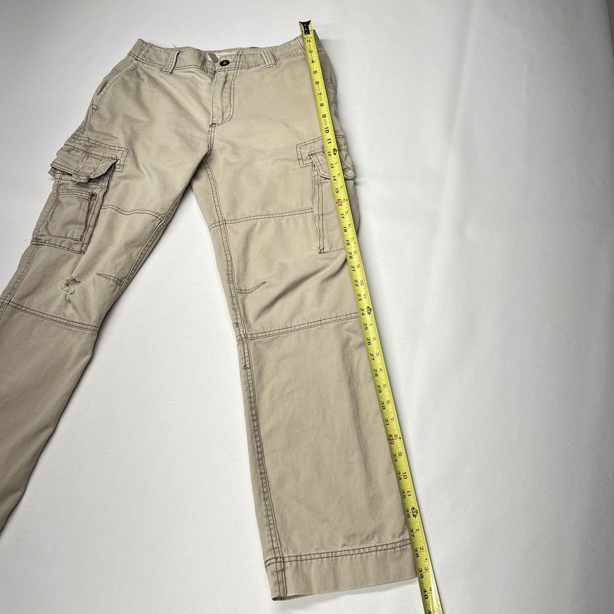 Vintage Iron Gear Cargo Pants Khaki Straight Pocket Baggy Workwear Size US 31 - 21 Thumbnail