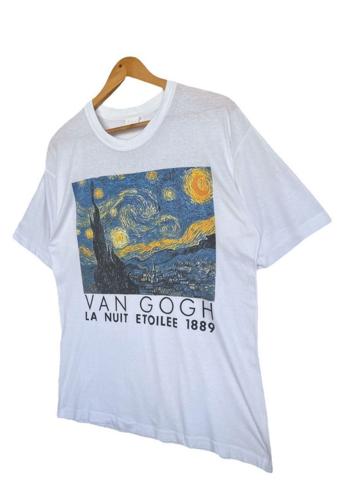 Band Tees × Vintage Vintage 80s Vincent Van Gogh La Nuit Etoilee Starry Night Size US M / EU 48-50 / 2 - 3 Thumbnail