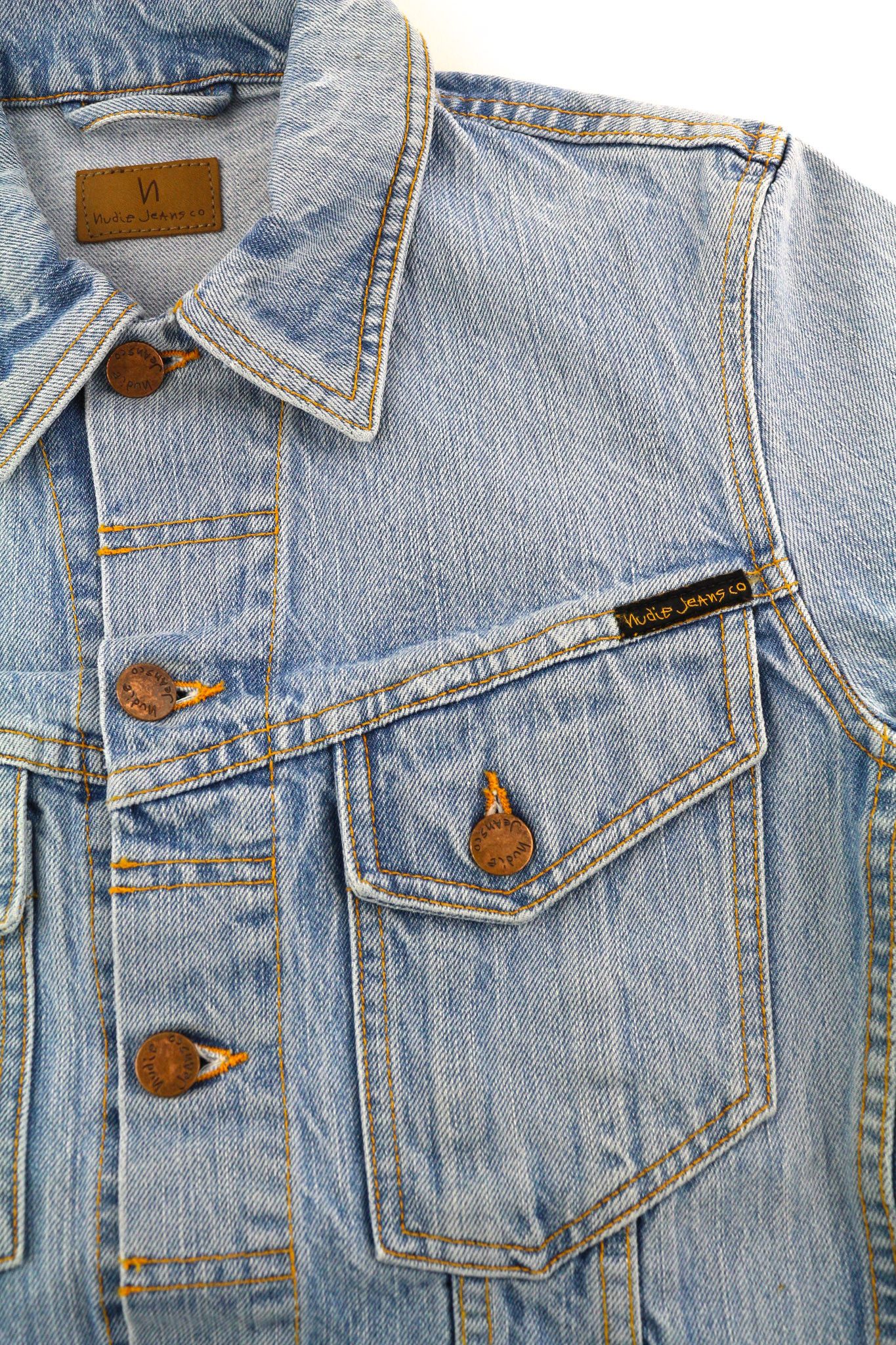 Nudie Jeans BILLY XS Strumming Indigo Organic Cotton Blue Jacket 82447 Size US XS / EU 42 / 0 - 6 Thumbnail