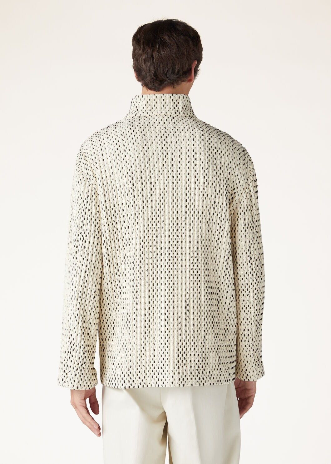 Loro Piana o1w1db10225 FAN9995 Joren Jacket in Ivory & Black Size US XL / EU 56 / 4 - 5 Thumbnail