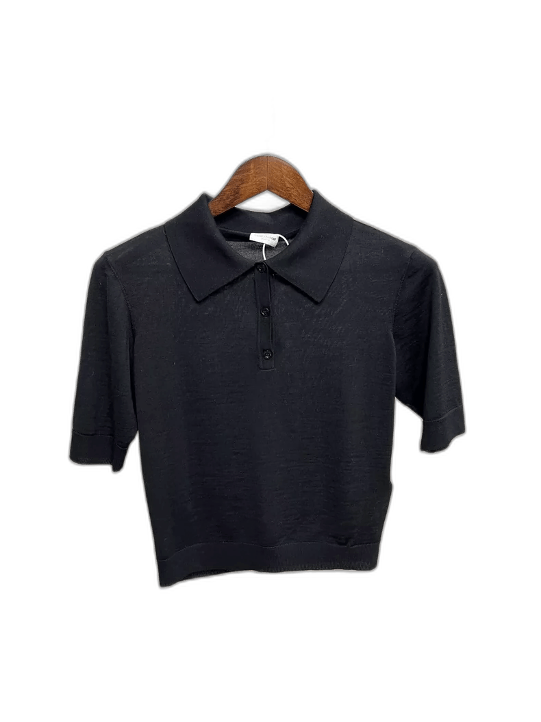 Saint Laurent Paris Saint Laurent Wool Polo Short Sleeve Top-2507 Size L / US 10 / IT 46 - 4 Thumbnail