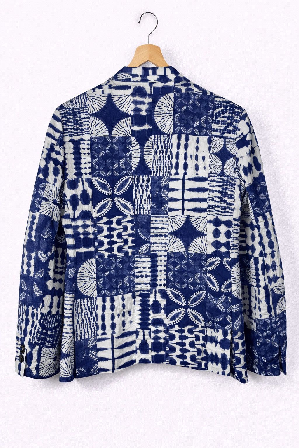 Lands' End Lands’ End Indigo Patchwork Blazer Classic Blue White Size US M / EU 48-50 / 2 - 2 Thumbnail