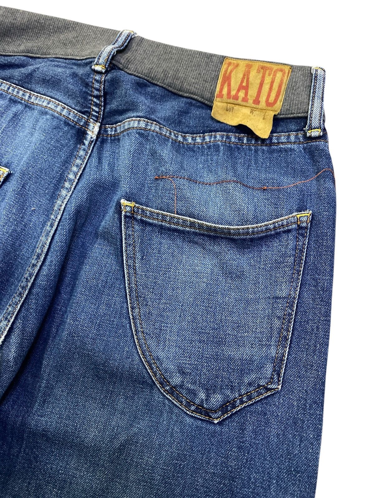 Japanese Brand × KATO × Vintage Rare Kato Jogger Selvedge Jeans Size US 34 / EU 50 - 9 Thumbnail
