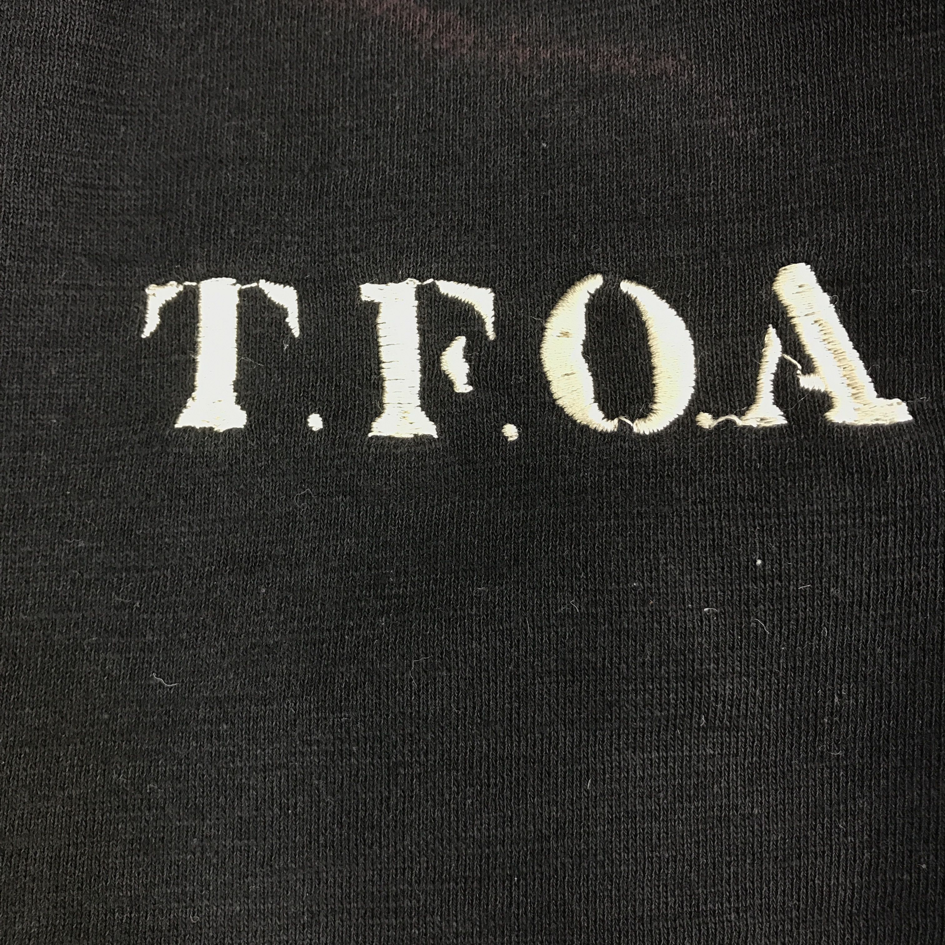 Japanese Brand T.F.O.A SKULL DISTRESSED HOODIES FADED K100B10 Size US M / EU 48-50 / 2 - 9 Thumbnail