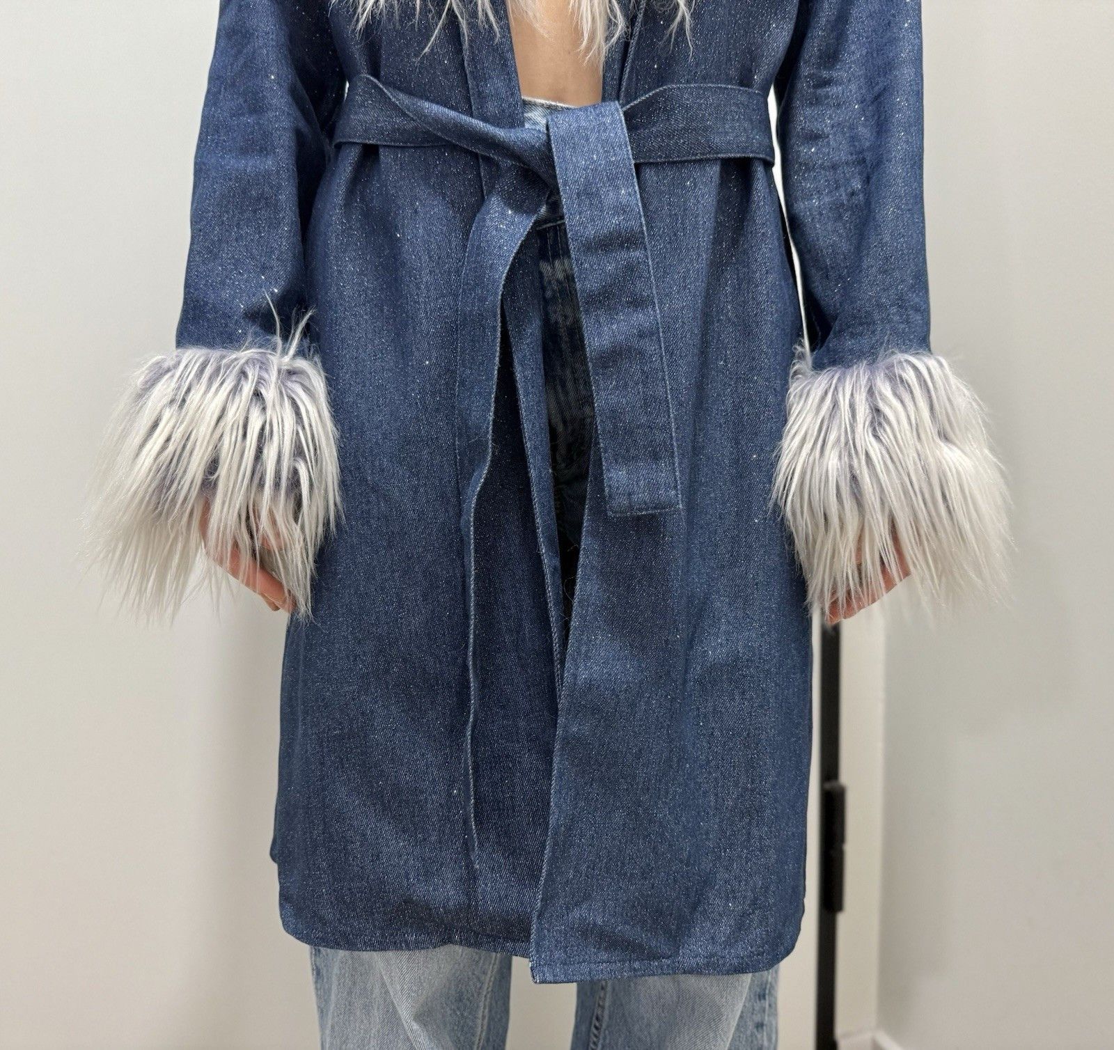 Dolls Kill Dolls Kill x Bratz Denim y2k Coat Faux Fur Trim Blue Size M Size M / US 6-8 / IT 42-44 - 11 Thumbnail