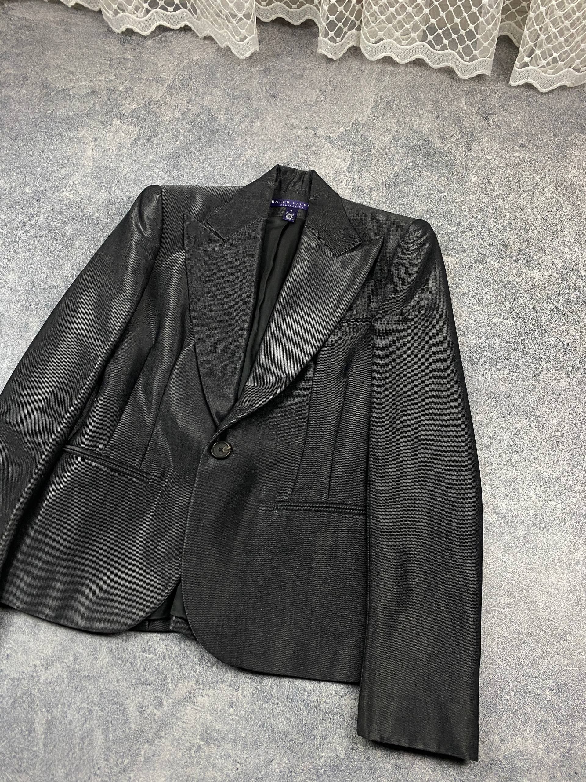 Polo Ralph Lauren Ralph Lauren Purple Label Glossy Style Blazer Jacket Size XS / US 0-2 / IT 36-38 - 2 Thumbnail