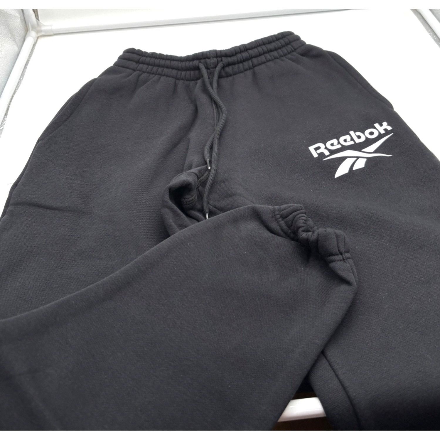 Reebok Reebok Women's Identity Logo Fleece Joggers in Black Size 2X Size 39" - 4 Thumbnail
