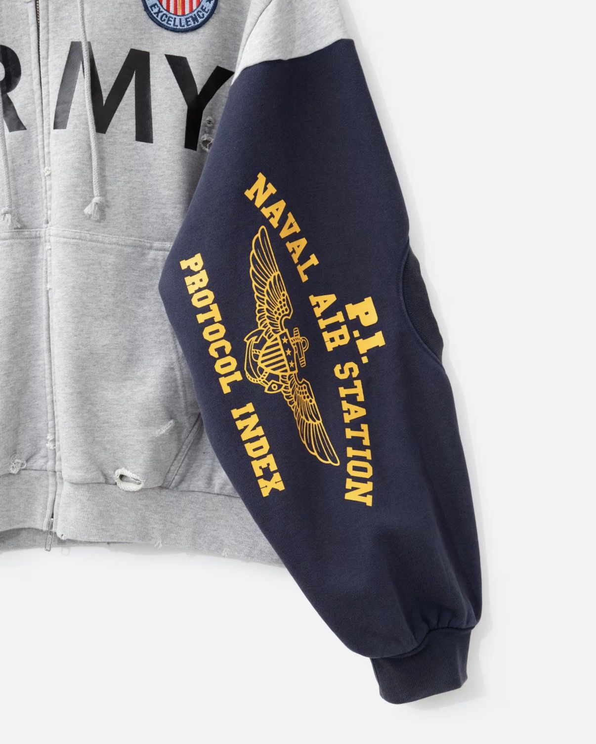 PROJECT G/R Protocol Index - Reconstructed Sweatshirts Zip Hoodie Size US M / EU 48-50 / 2 - 3 Thumbnail