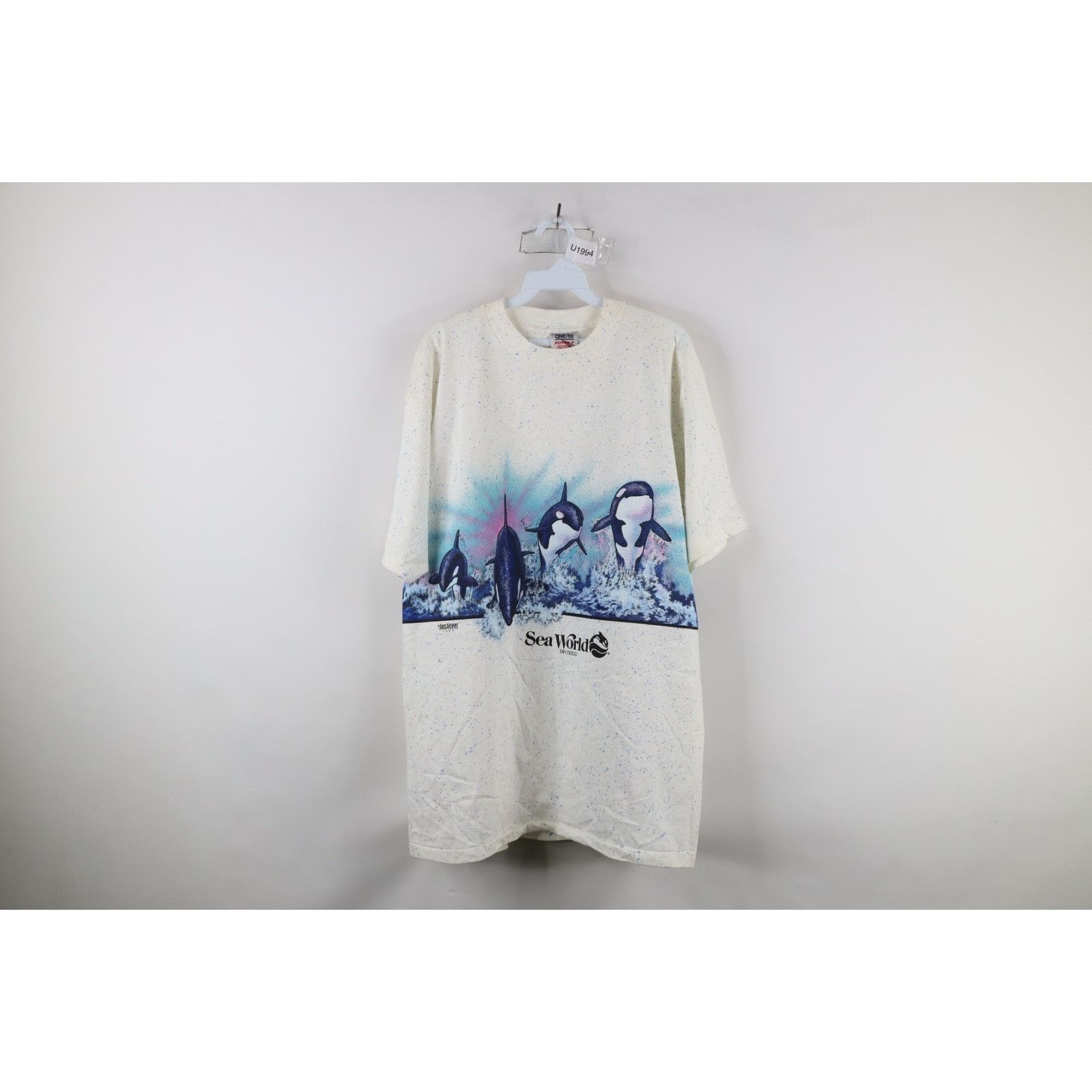 Vintage Deadstock Vintage 80s Sea World All Over Print T-Shirt Size US XL / EU 56 / 4 - 1 Thumbnail
