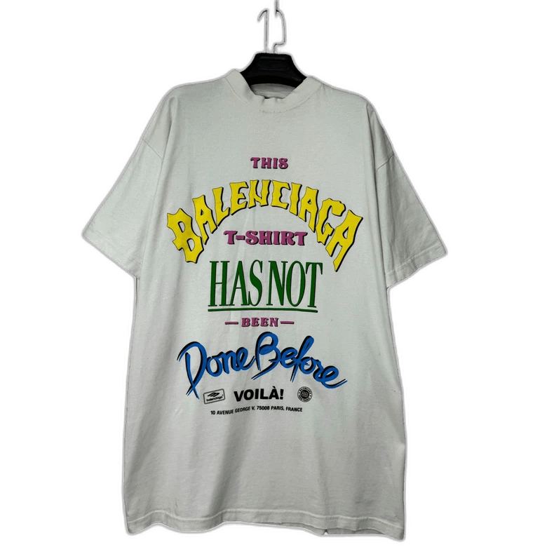 Balenciaga Short Sleeve T-Shirt with Colorful Design