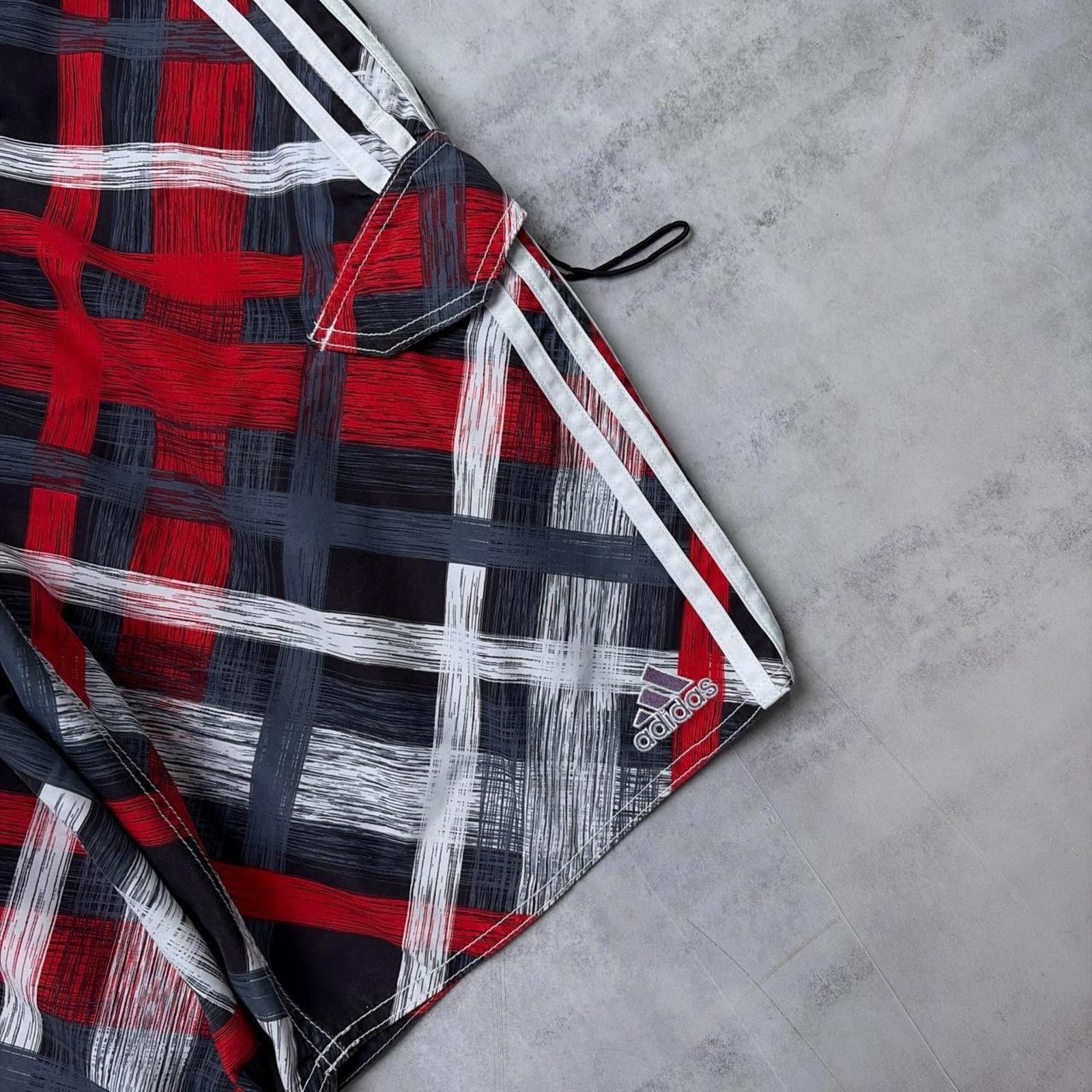 Adidas Vintage Red Adidas Grunge Plaid Baggy Surf Board Shorts Size US 34 / EU 50 - 3 Thumbnail