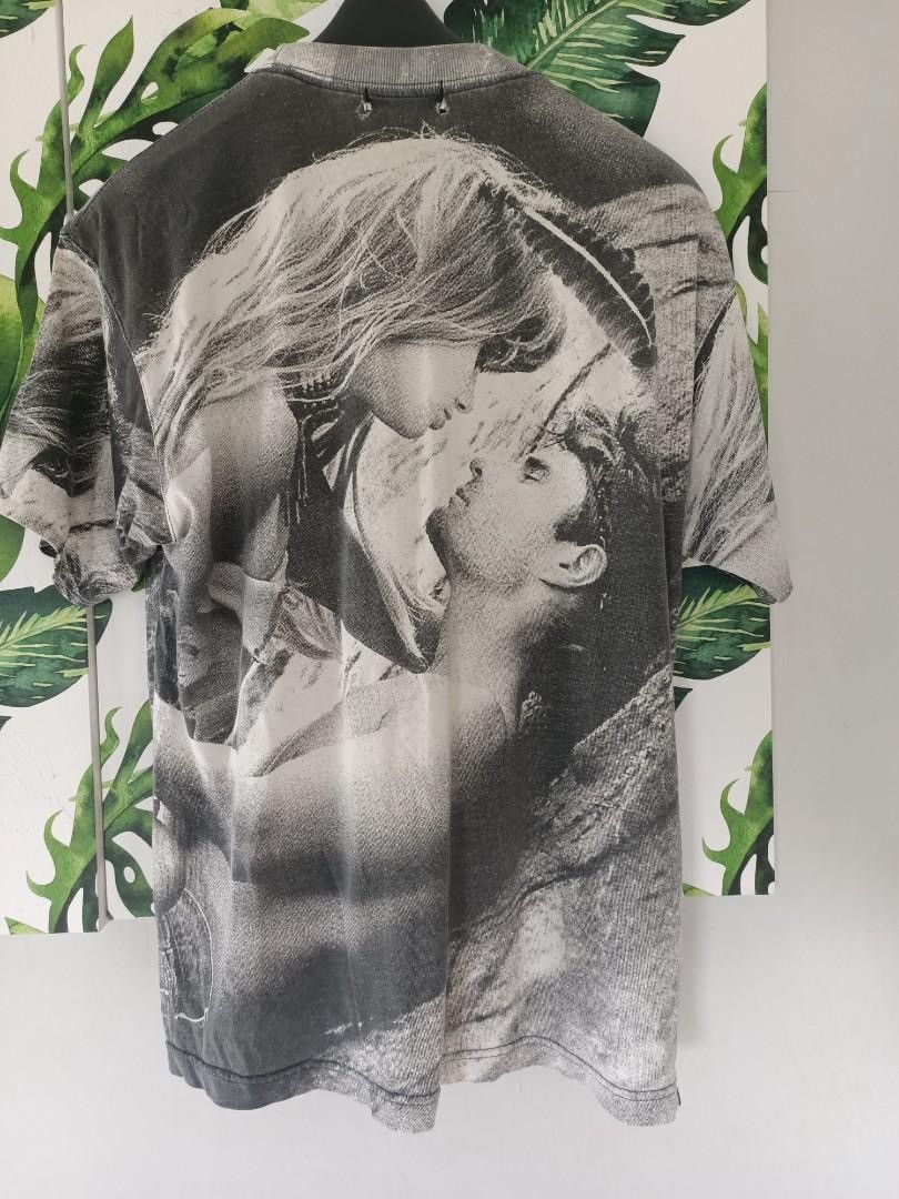 Vintage Vintage 90s HAPY Lovers Overprint Graphic Tee USA Size US M / EU 48-50 / 2 - 4 Thumbnail
