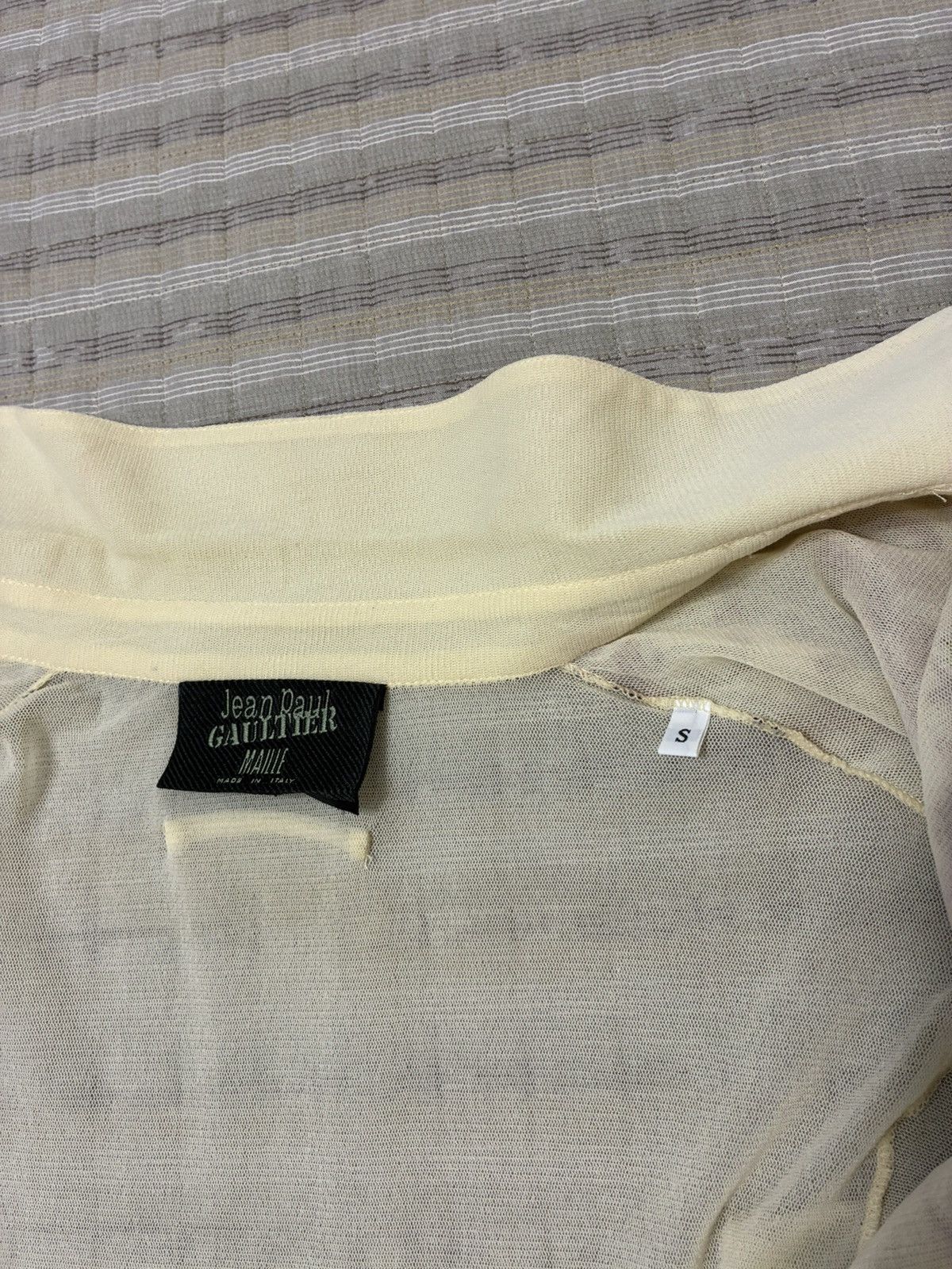 Jean Paul Gaultier Jean Paul Gaultier Cream and Black Embroidered Blouse Size US M / EU 48-50 / 2 - 8 Thumbnail