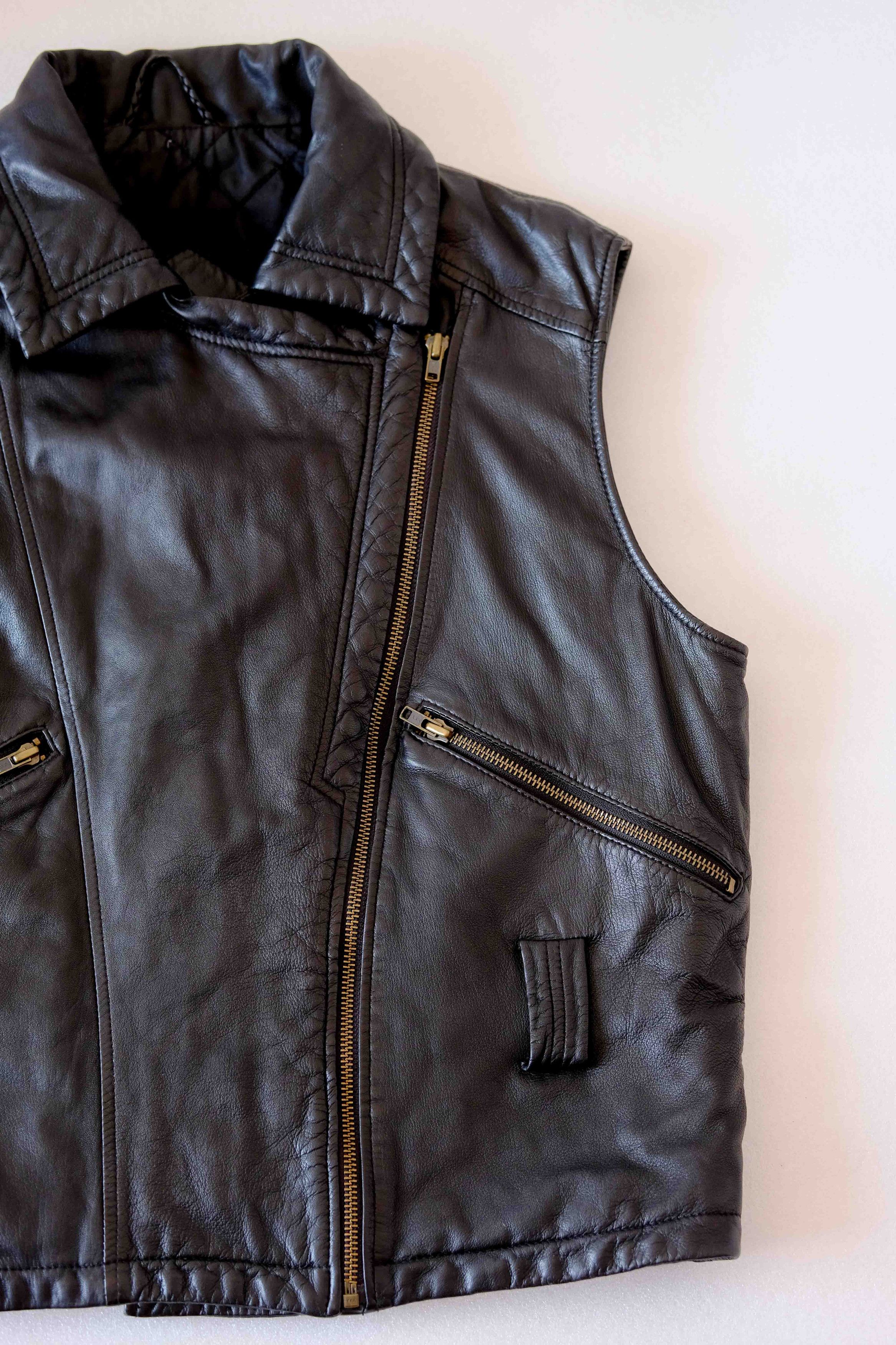 Other Gerry Weber leather biker-style vest Size US L / EU 52-54 / 3 - 3 Thumbnail