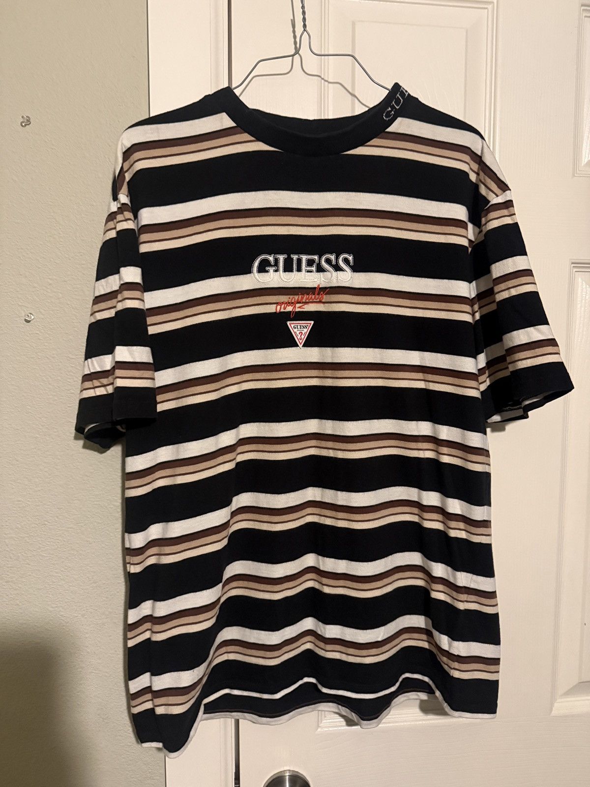 Guess Guess Originals Striped T Shirt Size US M / EU 48-50 / 2 - 1 Thumbnail