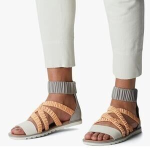 SOREL Sorel 7 ELLA II Ankle Strap Orange Grey Summer Sandals Flat Size US 7 / IT 37 - 1 Thumbnail